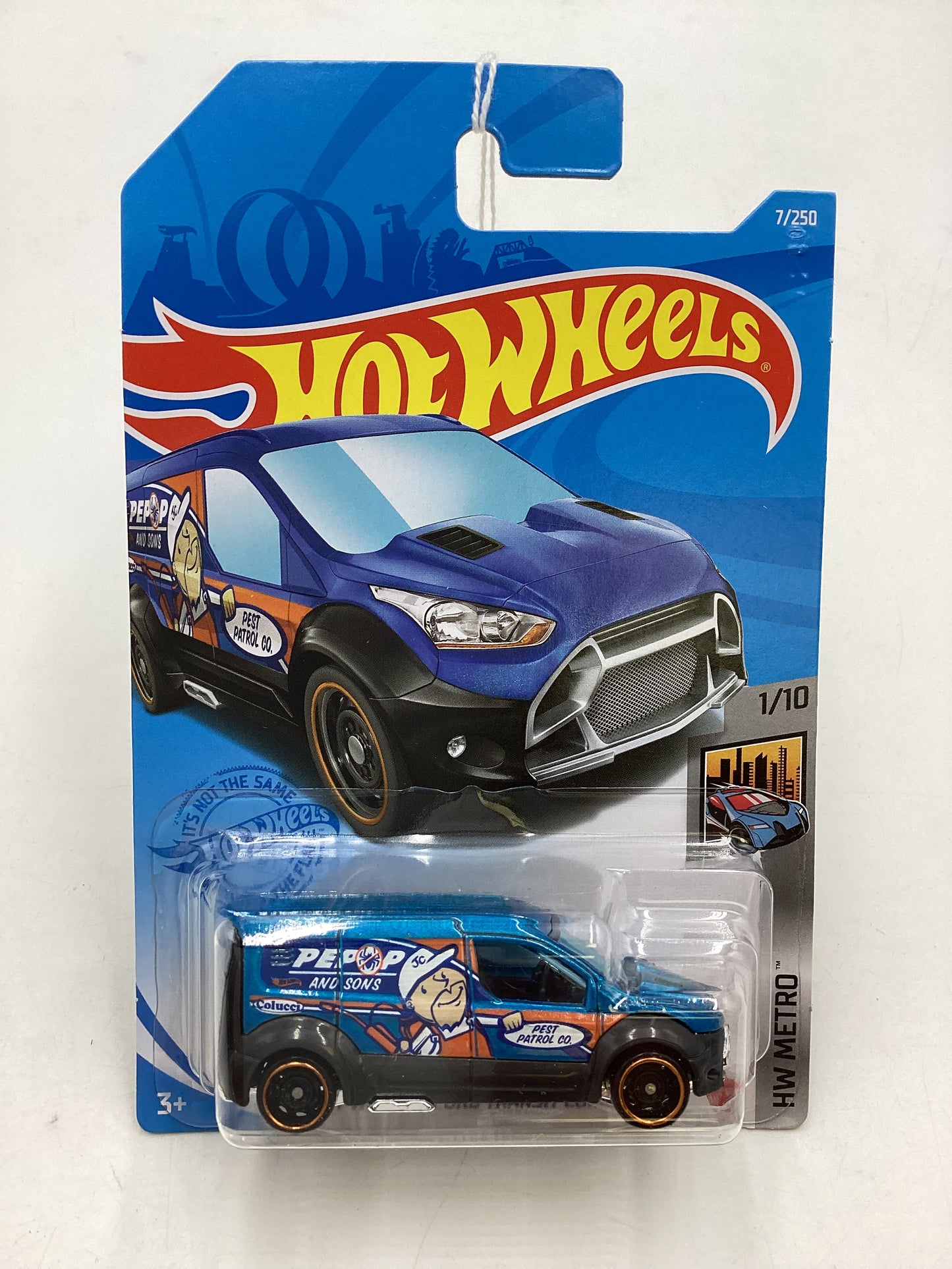 2021 Hot Wheels #7 Ford Transit Connect Blue 31i