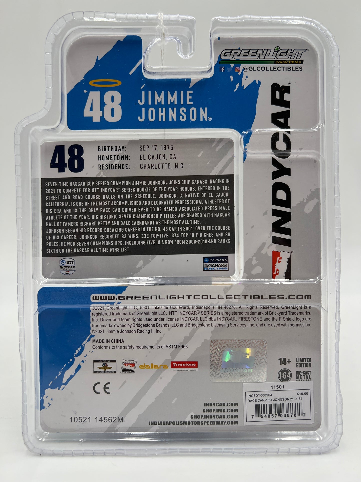 Greenlight Indycar Series #48 Jimmie Johnson