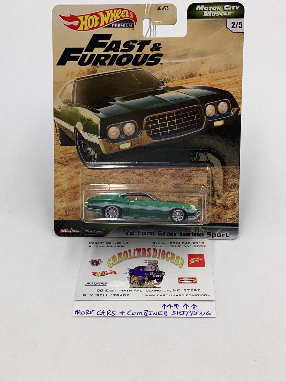 Hot Wheels premium fast and furious Motor City Muscle 72 Ford Gran Torino Sport 246R