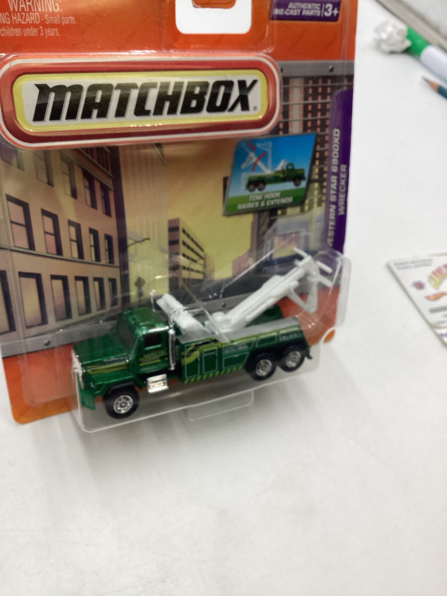 Matchbox Real Working Rigs Western Star 6900XD Wrecker Green