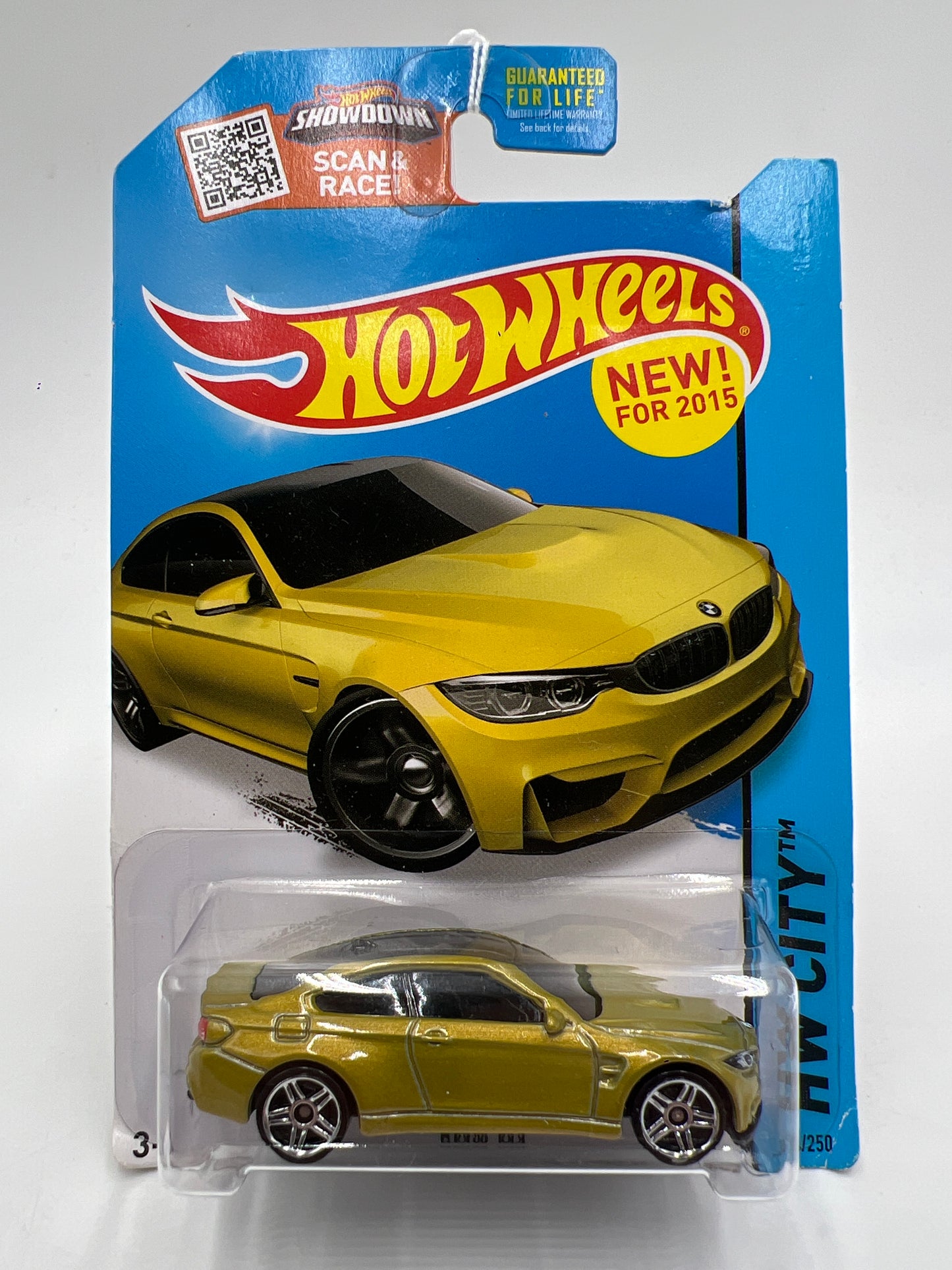 2015 Hot Wheels City #24 BMW M4 Yellow SR