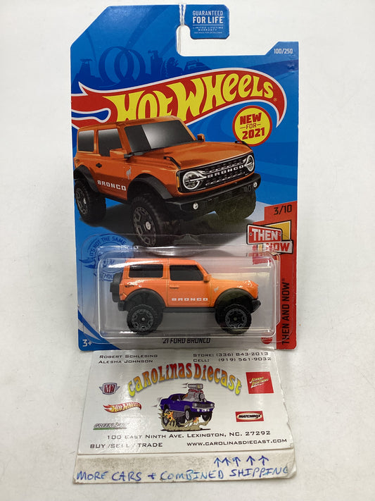 2021 Hot Wheels #100 21 Ford Bronco Orange 29B