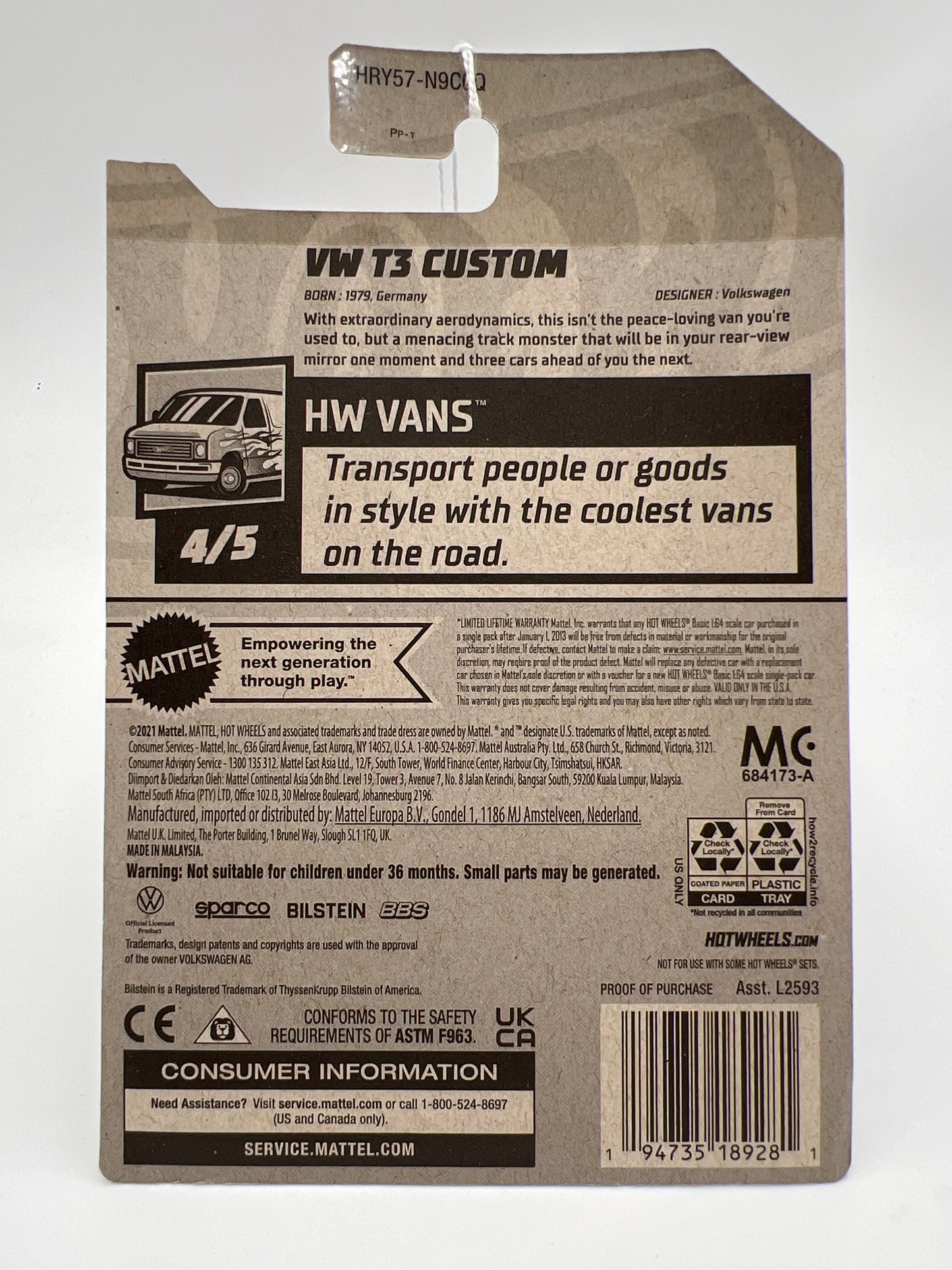 2024 Hot Wheels Q Case #227 VW T3 Custom Brown