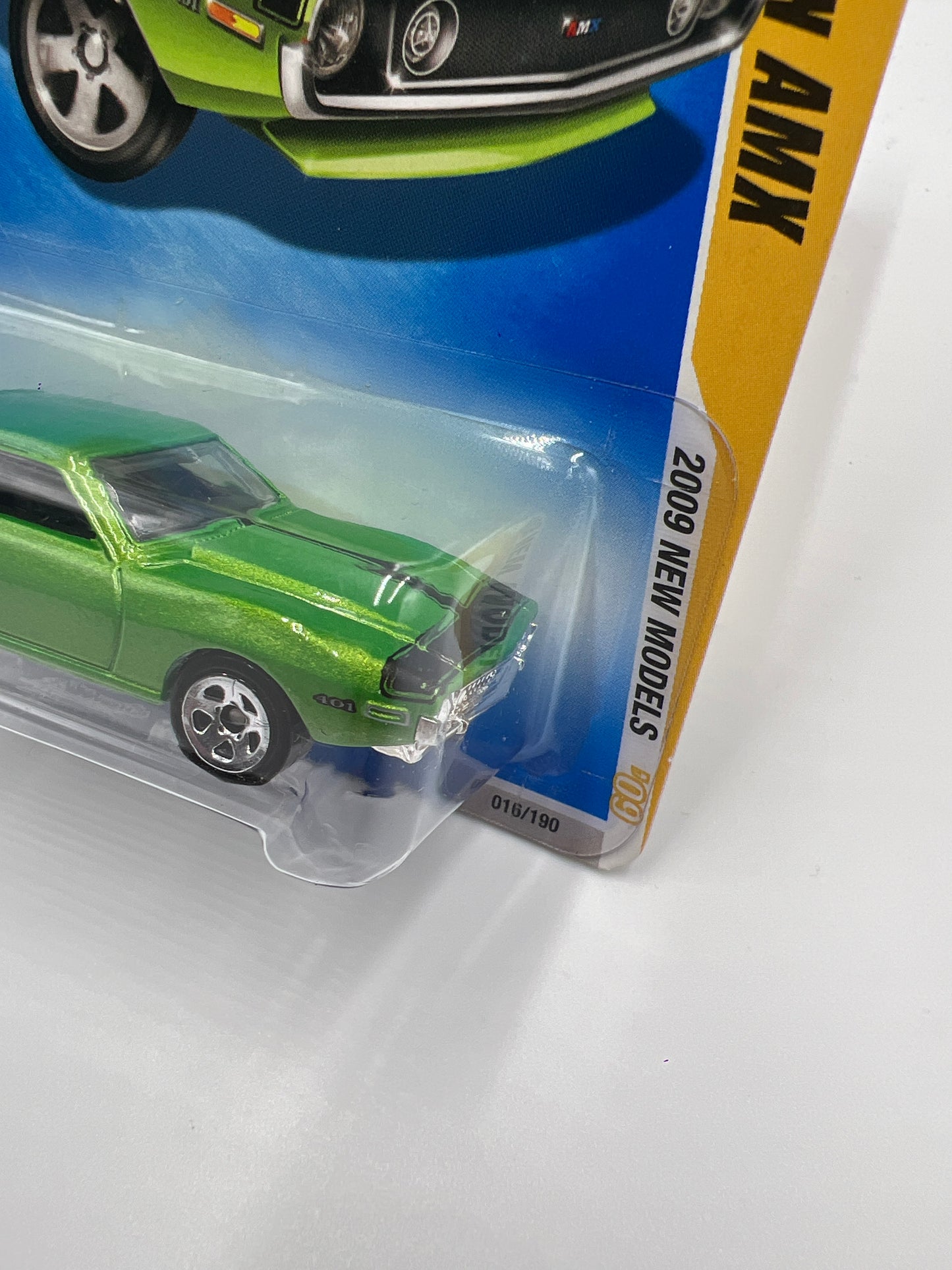 2009 Hot Wheels New Models #16 AMC Javelin AMX Green 46A