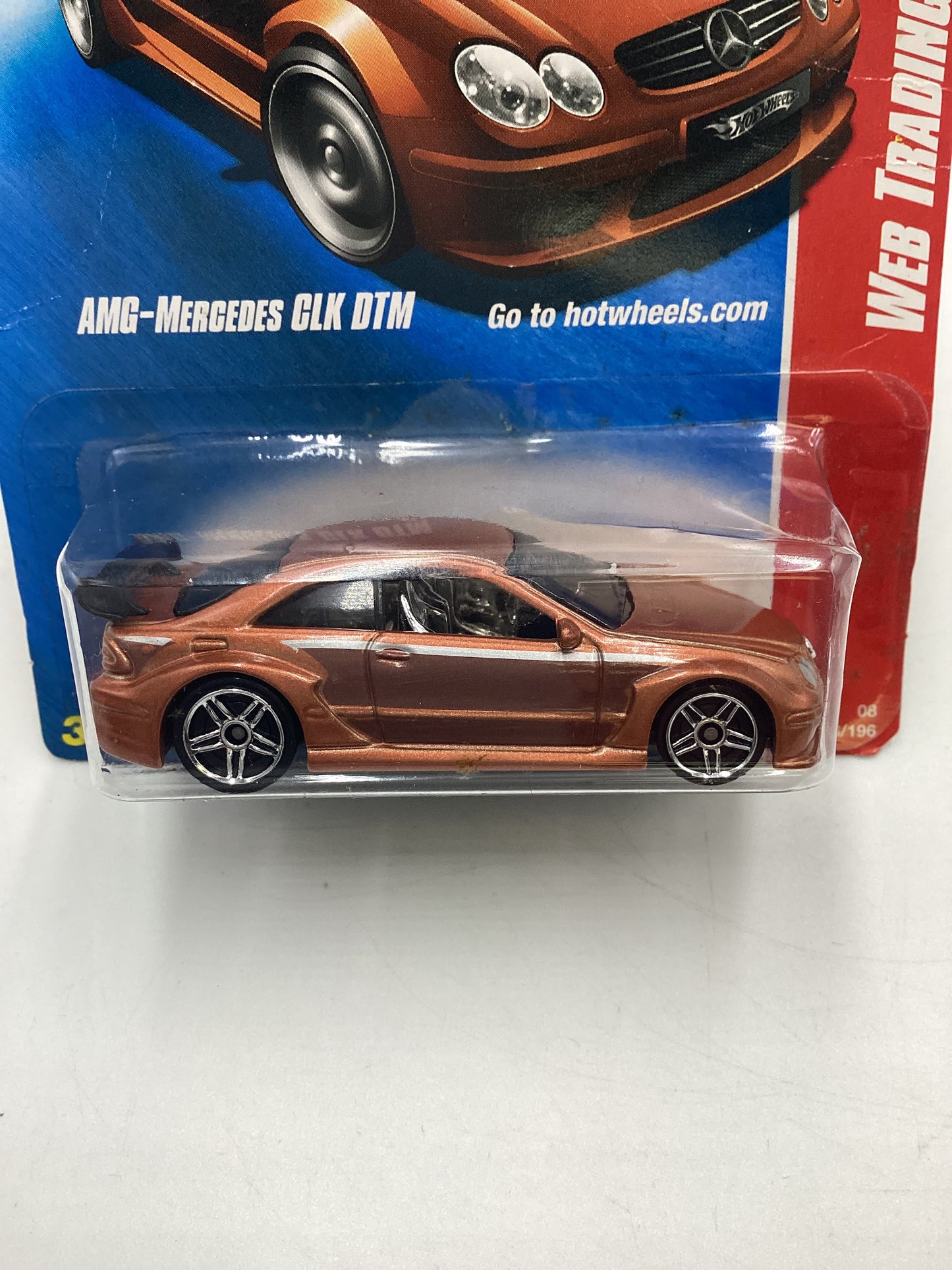 2008 Hot Wheels Web Trading Cars #98 AMG Mercedes CLK DTM Copper Bad Card