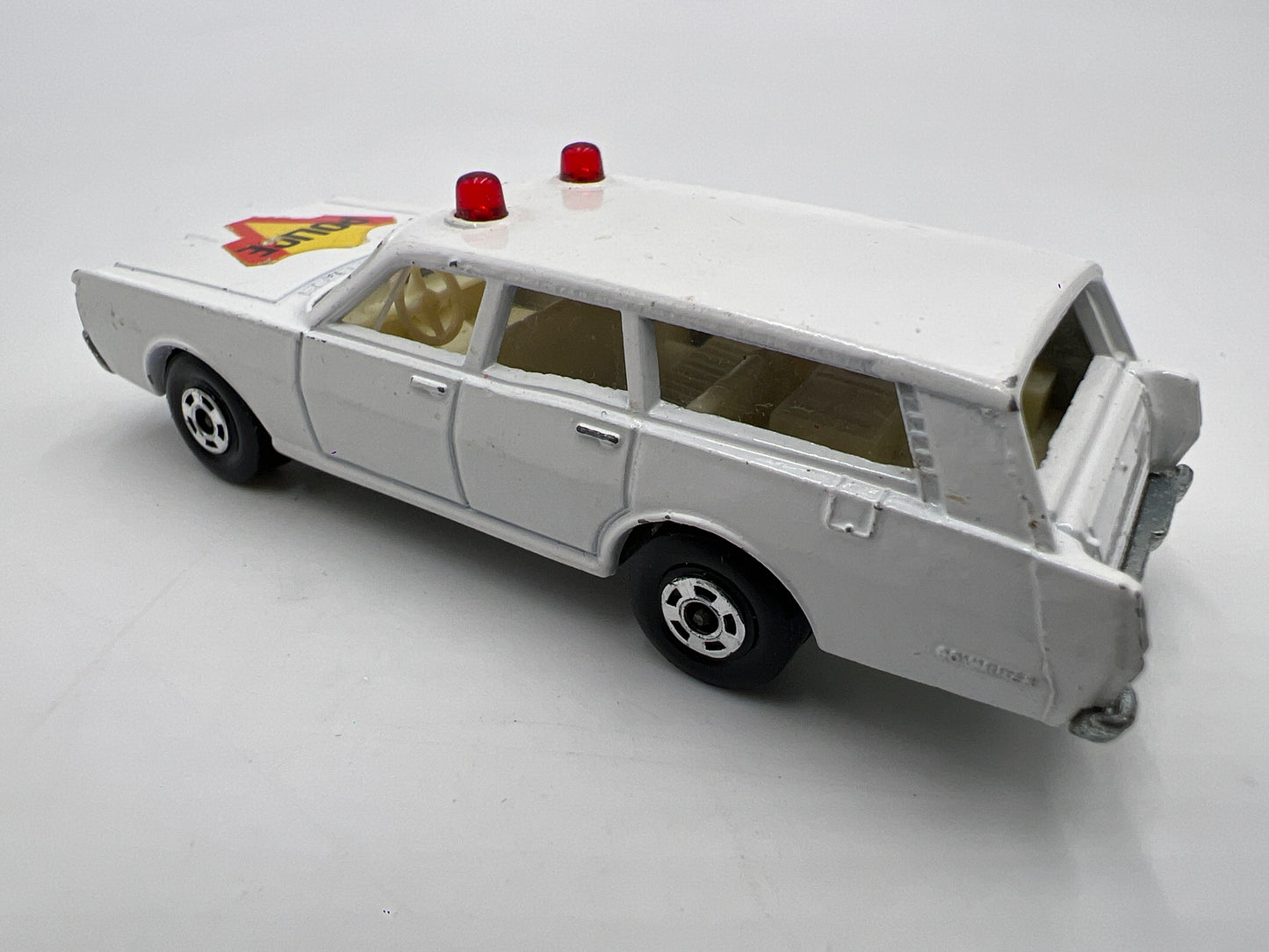 Matchbox 1971 Series No. 55 Mercury Police Car White Loose