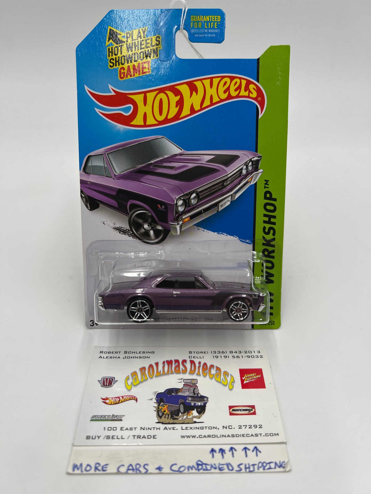 2014 Hot Wheels Workshop #232 67 Chevelle SS 396 Purple 16B