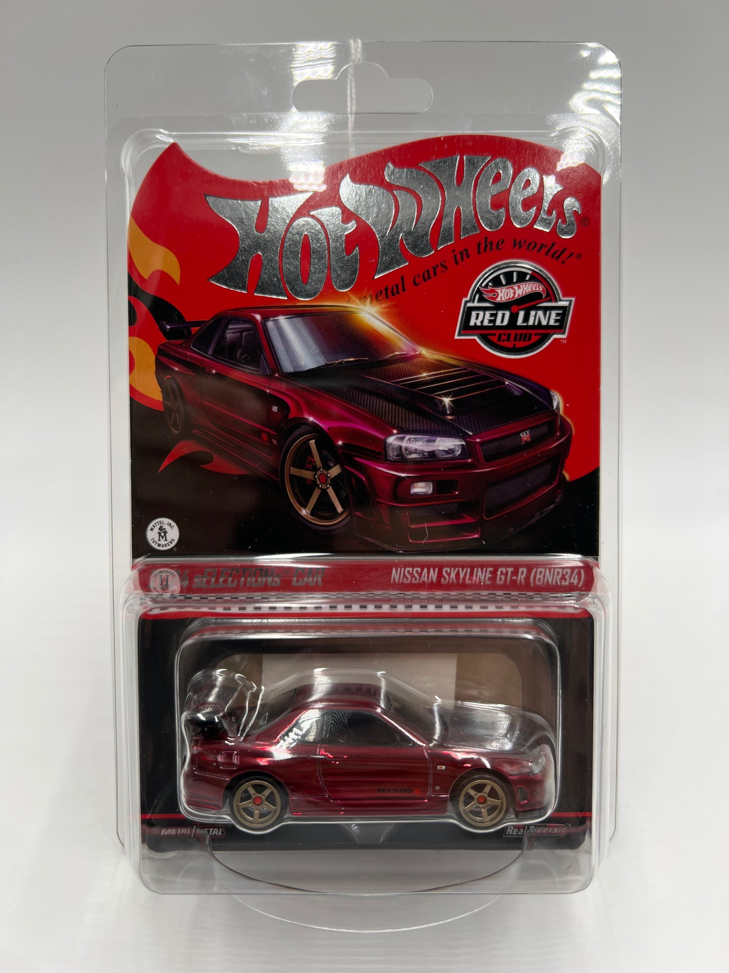 2024 Hot Wheels RLC sELECTIONs Car Nissan Skyline GT-R BNR34 Red W/Protector