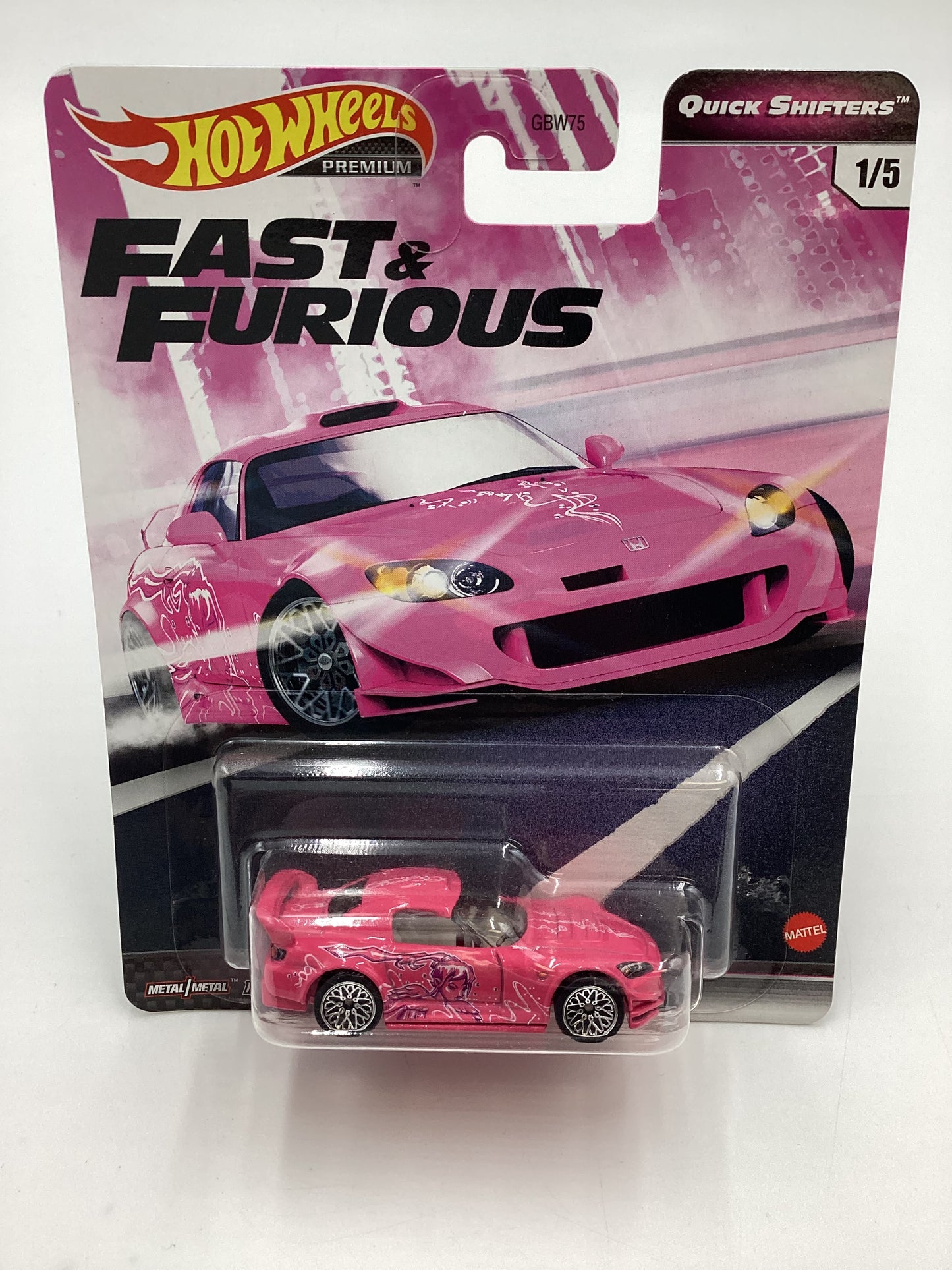 Hot Wheels Premium Fast & Furious Quick Shifters #1 Honda S2000 Pink W/Protector