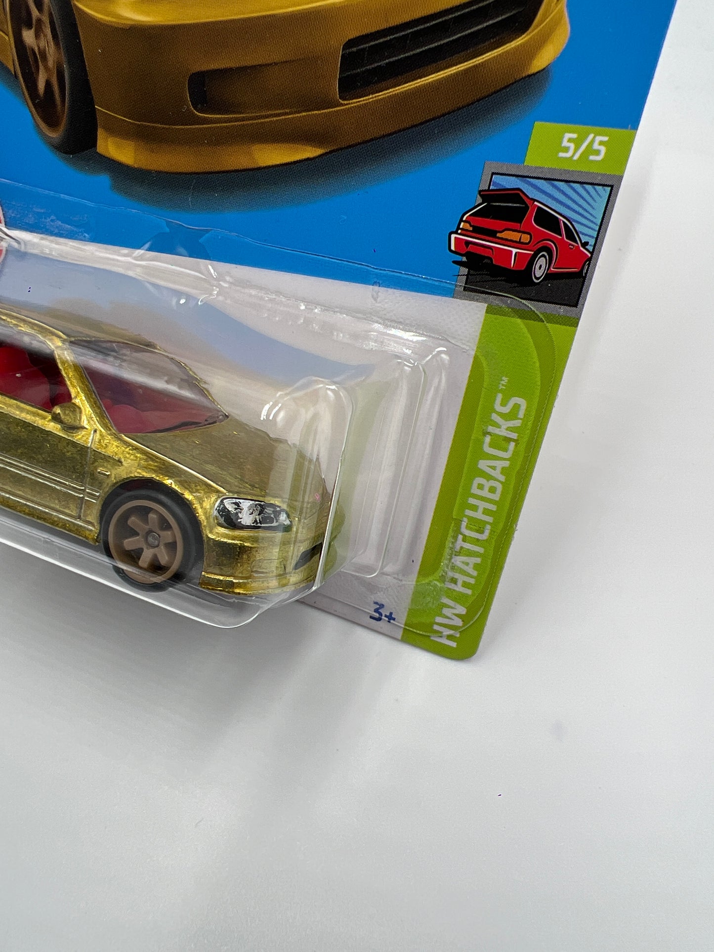 2022 Hot Wheels Super Treasure Hunt #125 99 Honda Civic Type R EK9 Gold W/Protector