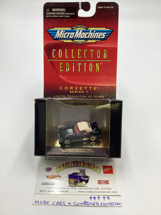 Micro Machines Collectors Edition Corvette Series 1 1954 Roadster Black 1/13400 SR CE 15