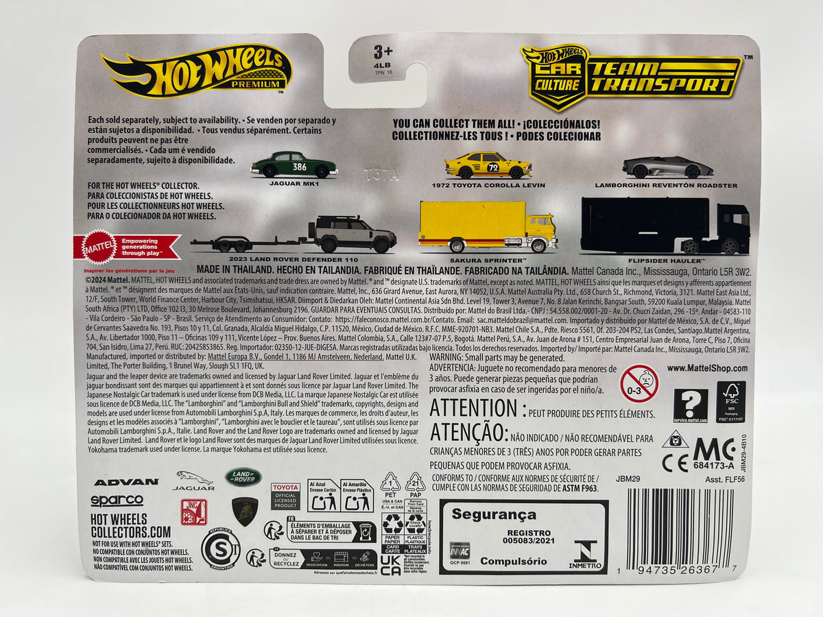 Hot Wheels Team Transport #74 Jaguar MK1 & 2023 Land Rover Defender 110 283i