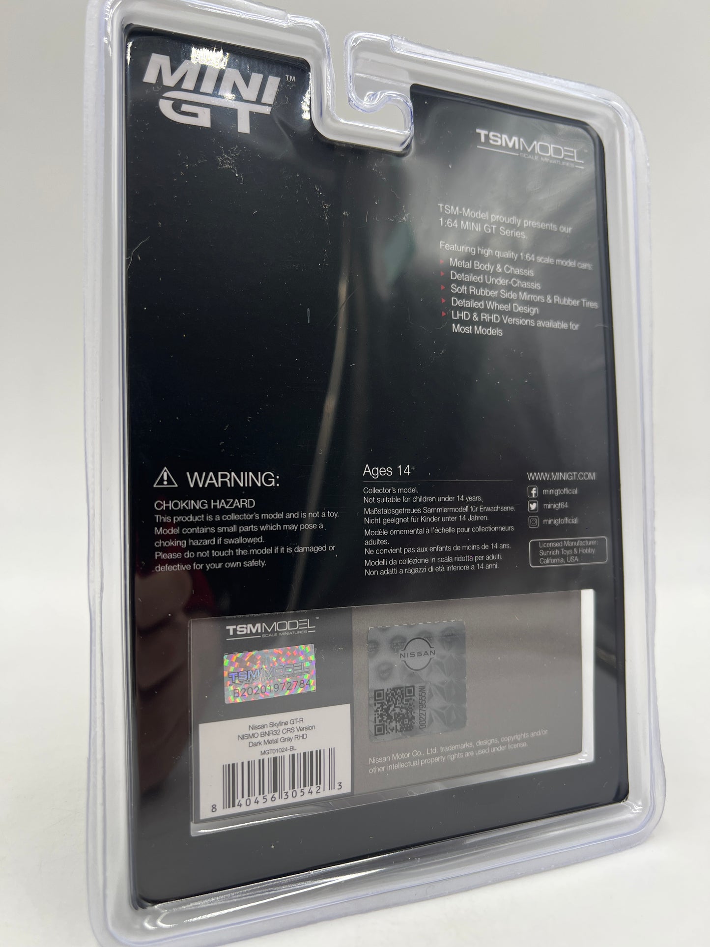 Mini GT #1024 Nissan Skyline GT-R Nismo BNR32 CRS Version Gray