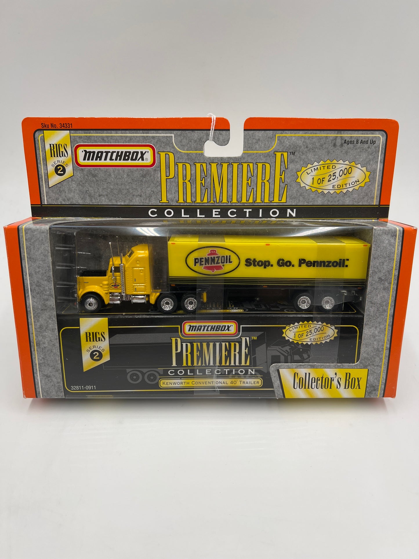 Matchbox Premiere Collection Rigs Series 2 Kenworth Conventional 40 Trailer Cracked Blister