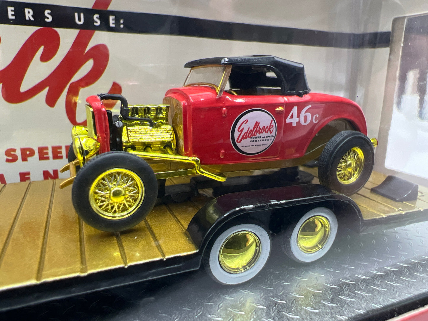M2 Machines Auto Haulers CHASE Edelbrock 1956 Ford F-100 Truck & 1932 Ford Roadster R64