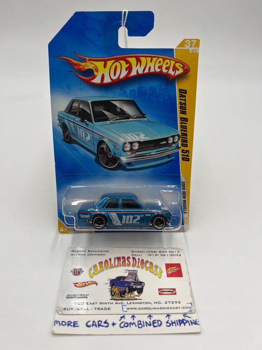 2009 Hot Wheels New Models #037 Datsun Bluebird 510 Blue SR