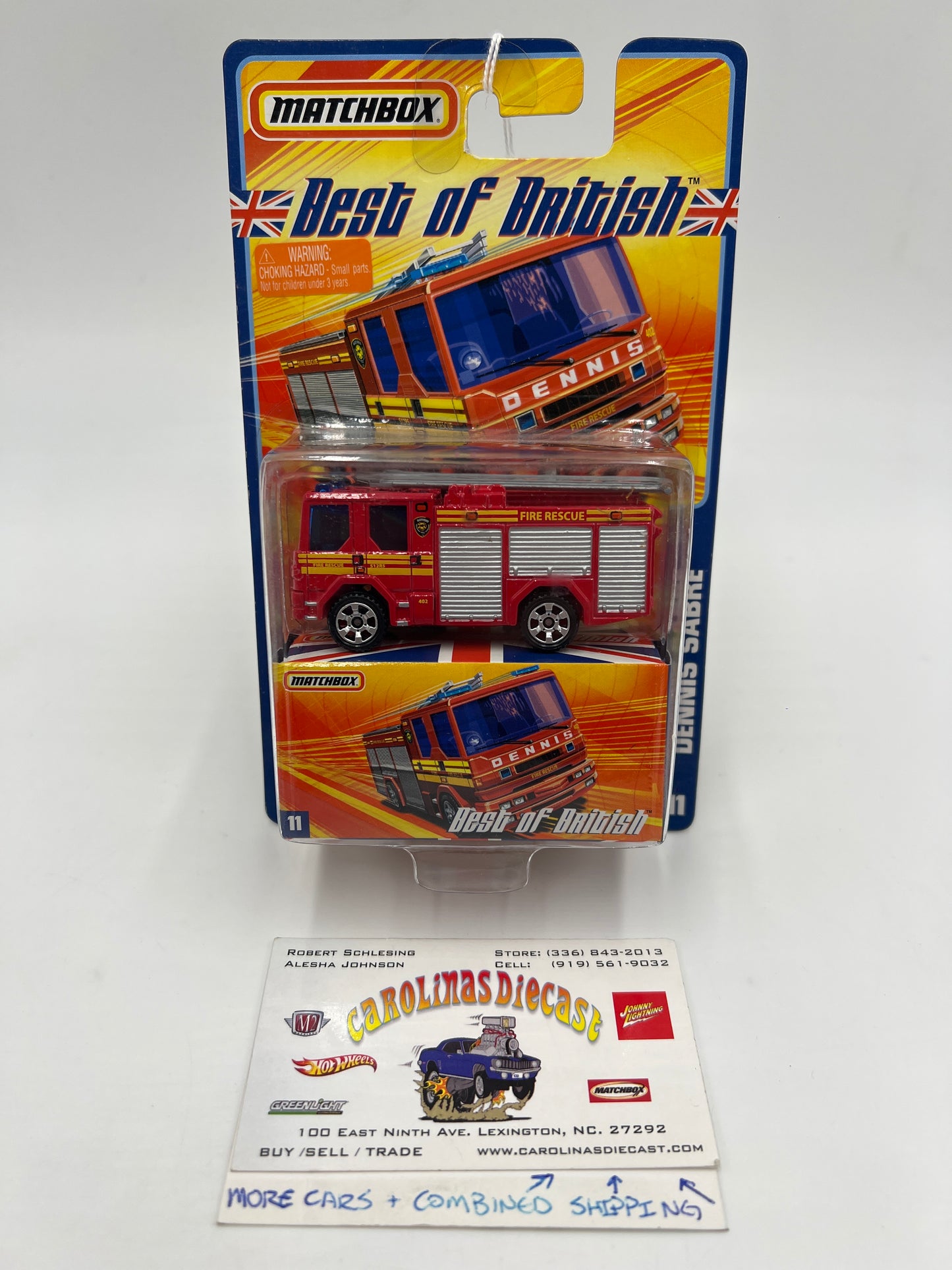 Matchbox Best Of British #11 Dennis Sabre Fire Truck Red 169K