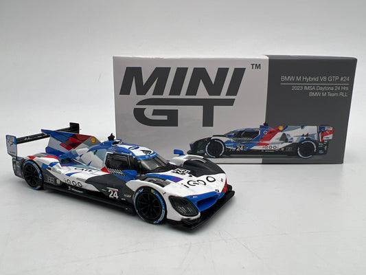 Mini GT #670 BMW M Hybrid V8 GTP #24 2023 IMSA Daytona 24 Hrs M Team RLL