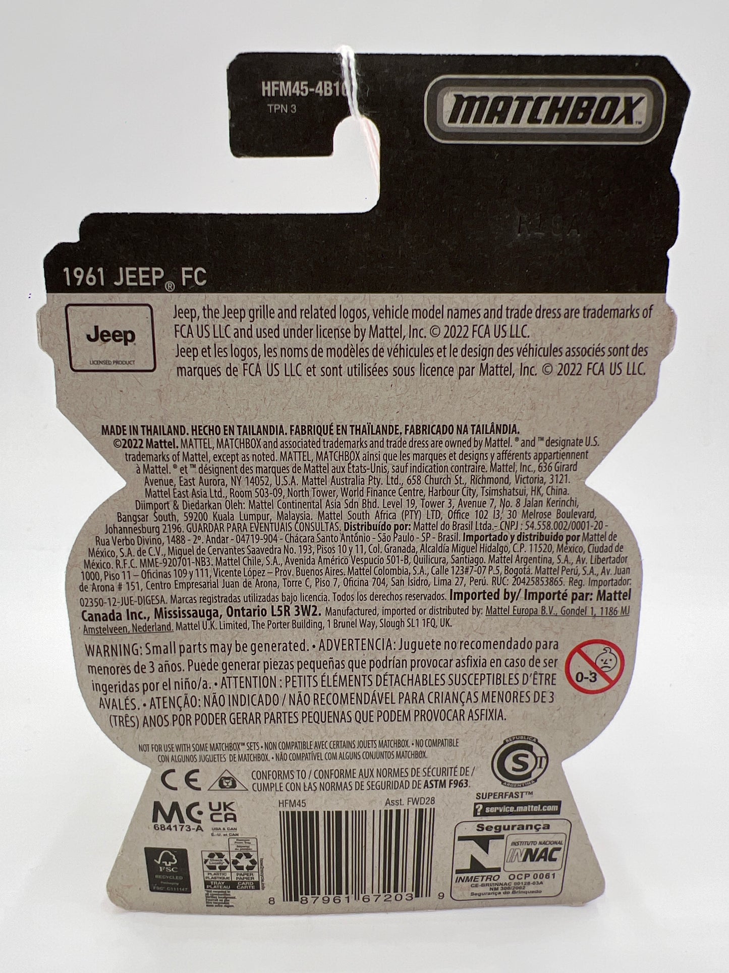 Matchbox Moving Parts #13 1961 Jeep FC Green 167P