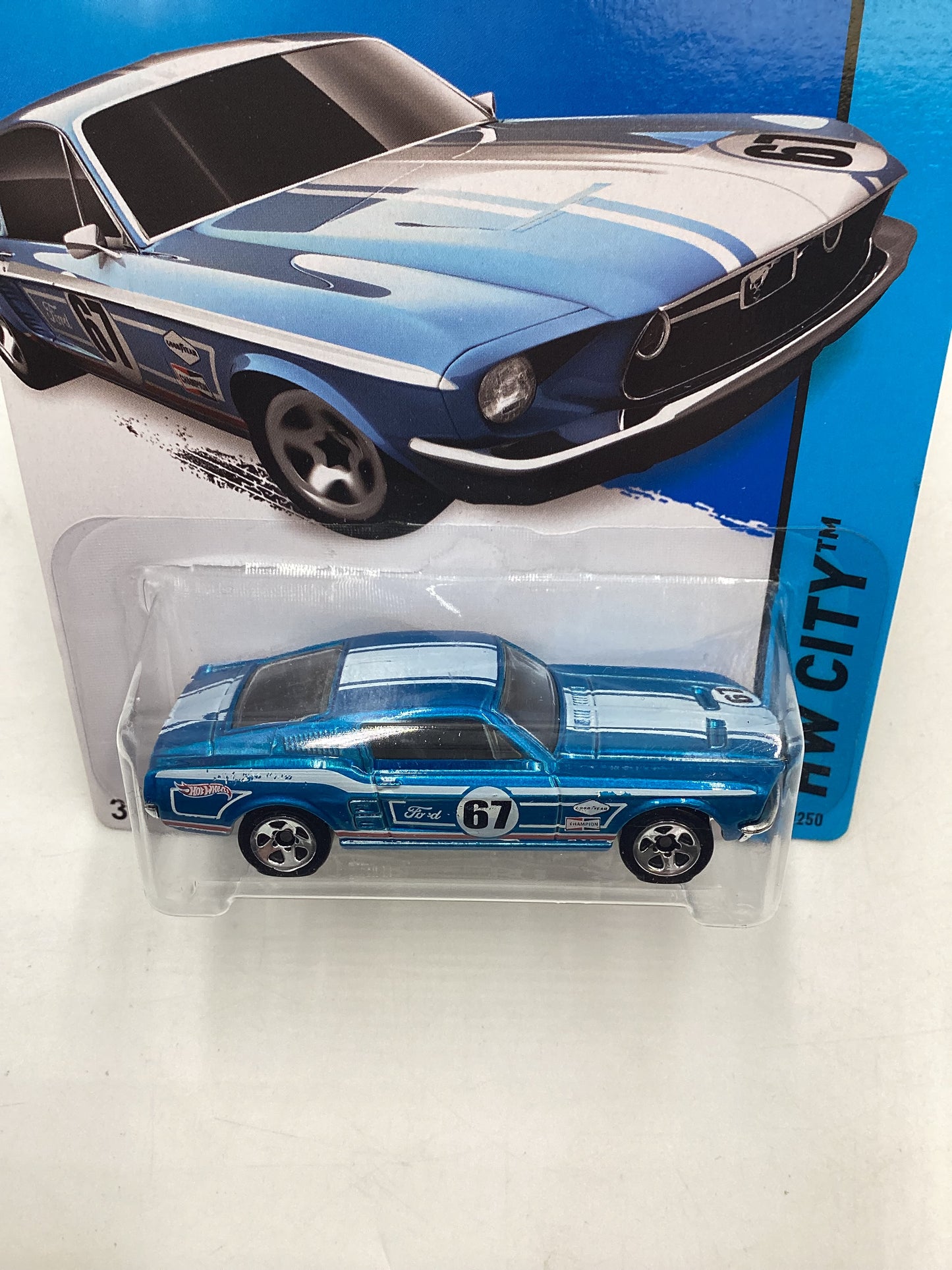 2014 HW City #98 67 Custom Mustang Blue 31C