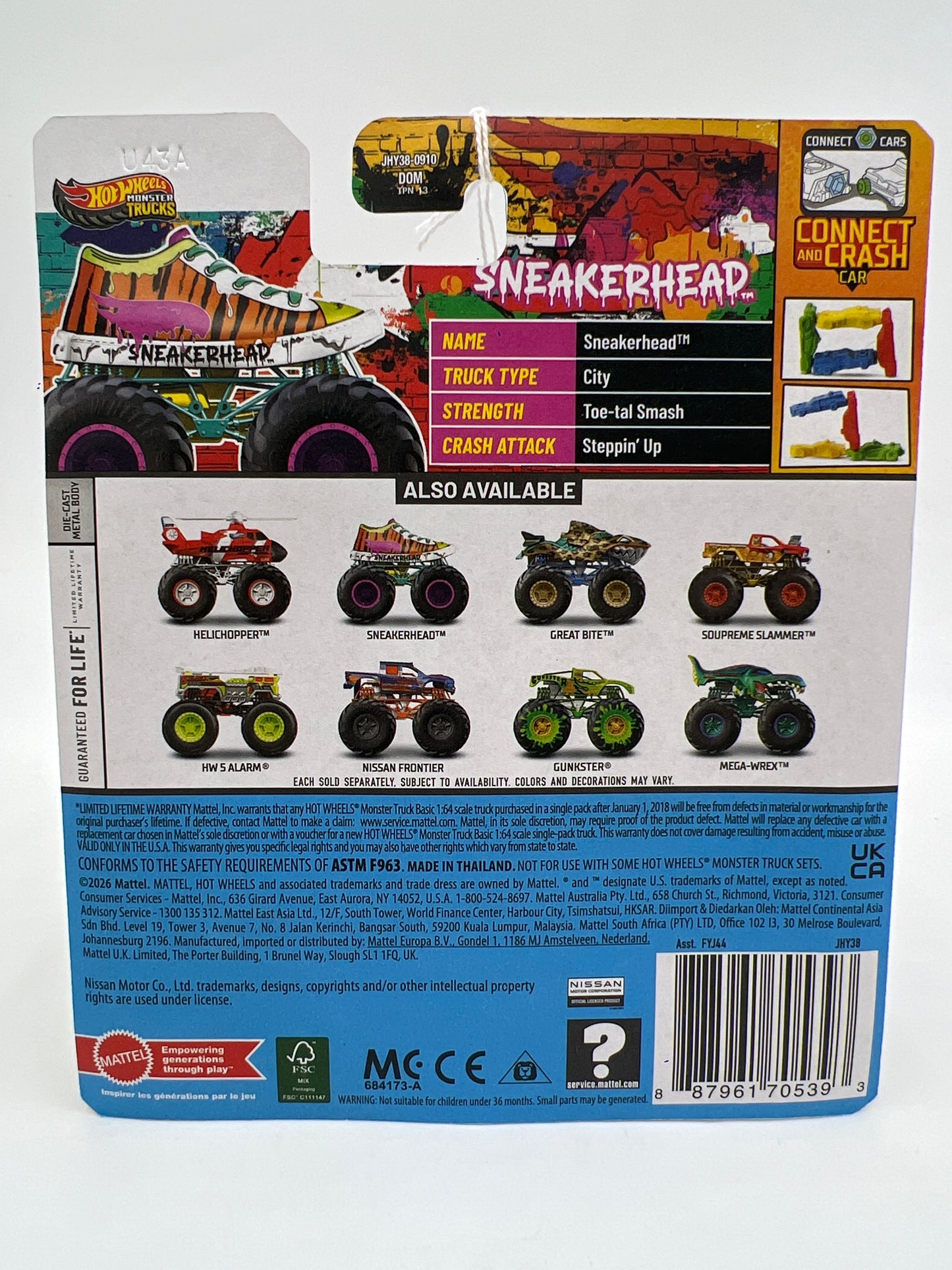 2026 Hot Wheels Monster Trucks Back To Basics #4 Sneakerhead 135F