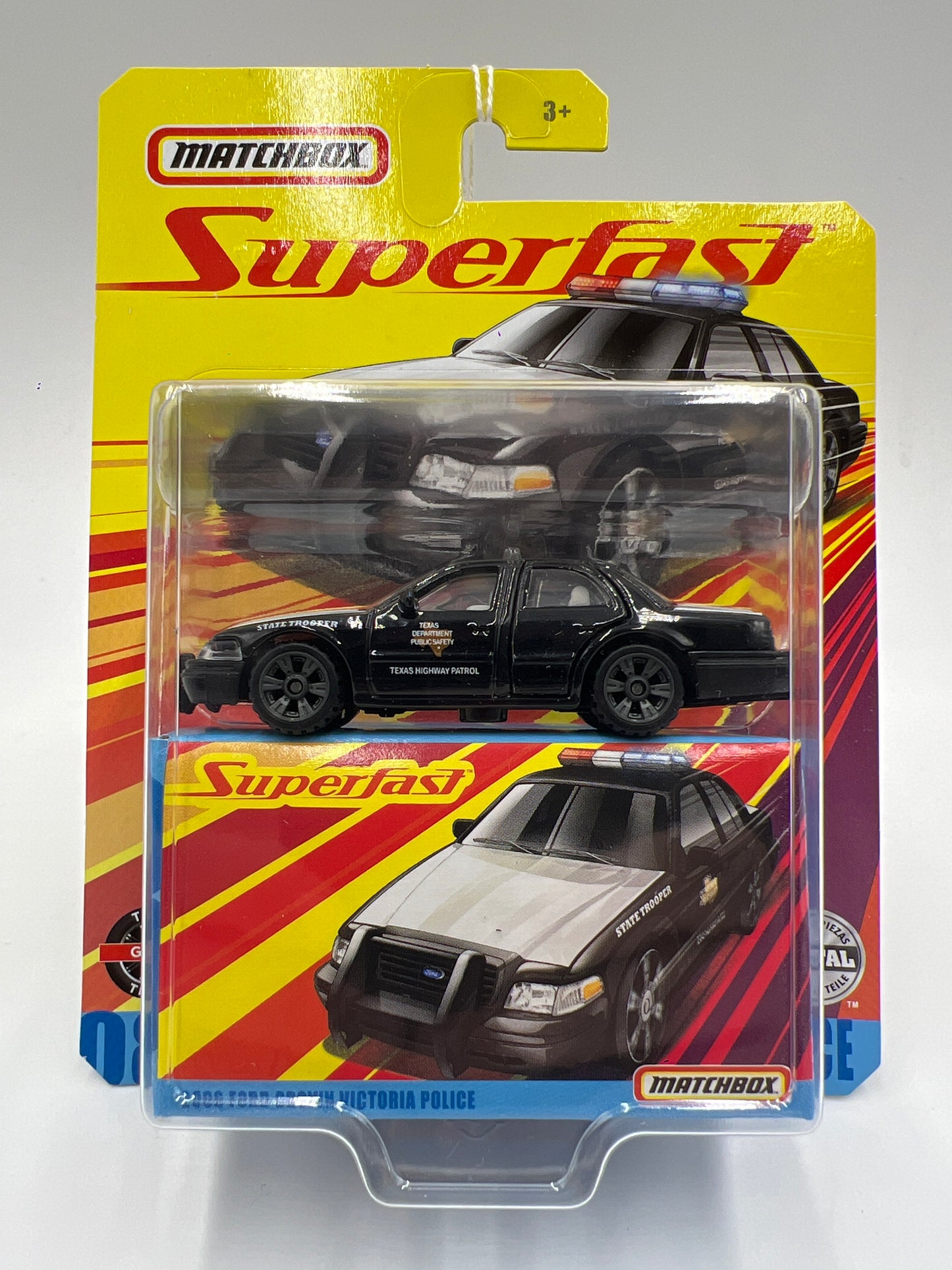 Matchbox Superfast #8 2006 Ford Crown Victoria Police Black 171H