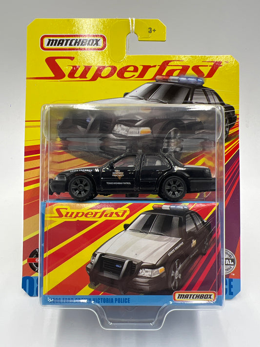 Matchbox Superfast #8 2006 Ford Crown Victoria Police Black 171H