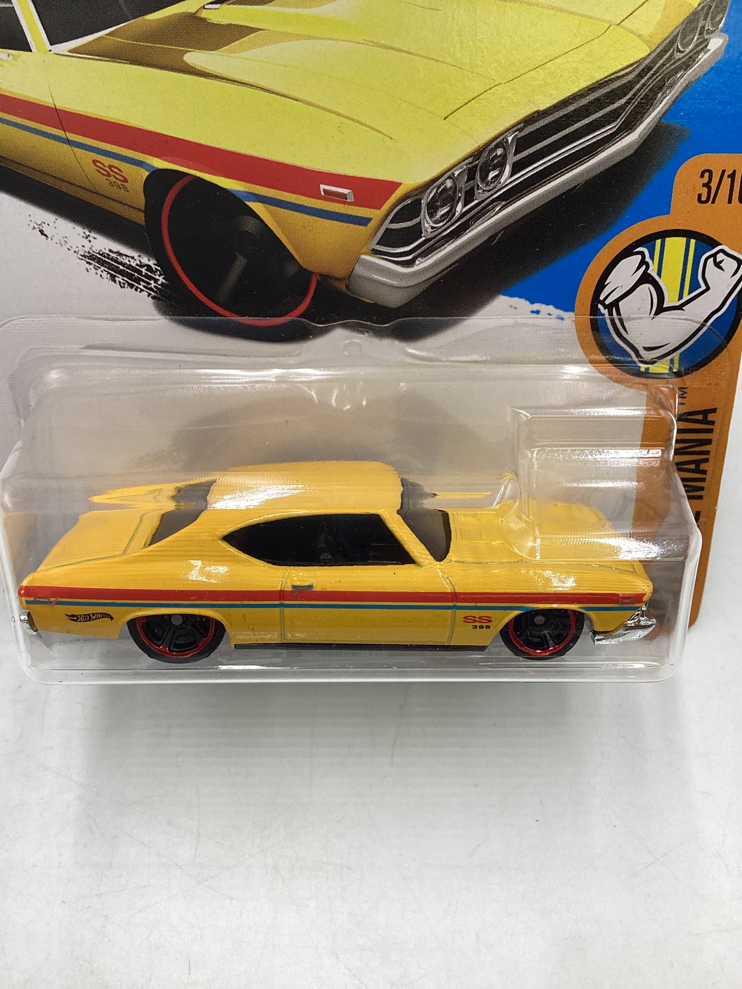 2017 Hot wheels #263 69 Chevelle SS 396 Yellow 13A