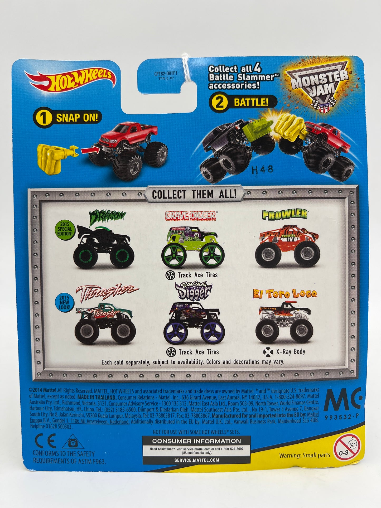 Hot Wheels Monster Jam Black Out CHASE Off-Road Battle Slammer Dragon