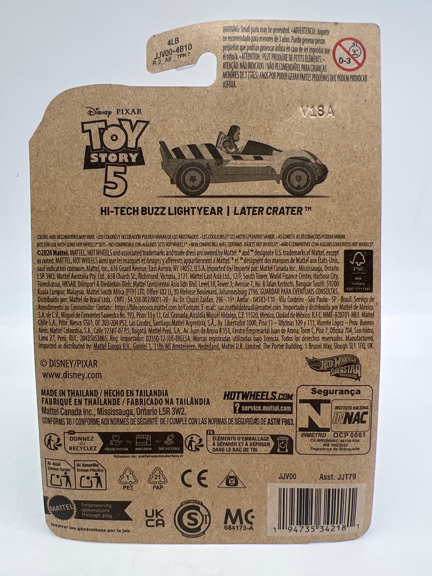 2026 Hot Wheels Superstar Speeders Toy Story 5 Hi-Tech Buzz Lightyear & Later Crater