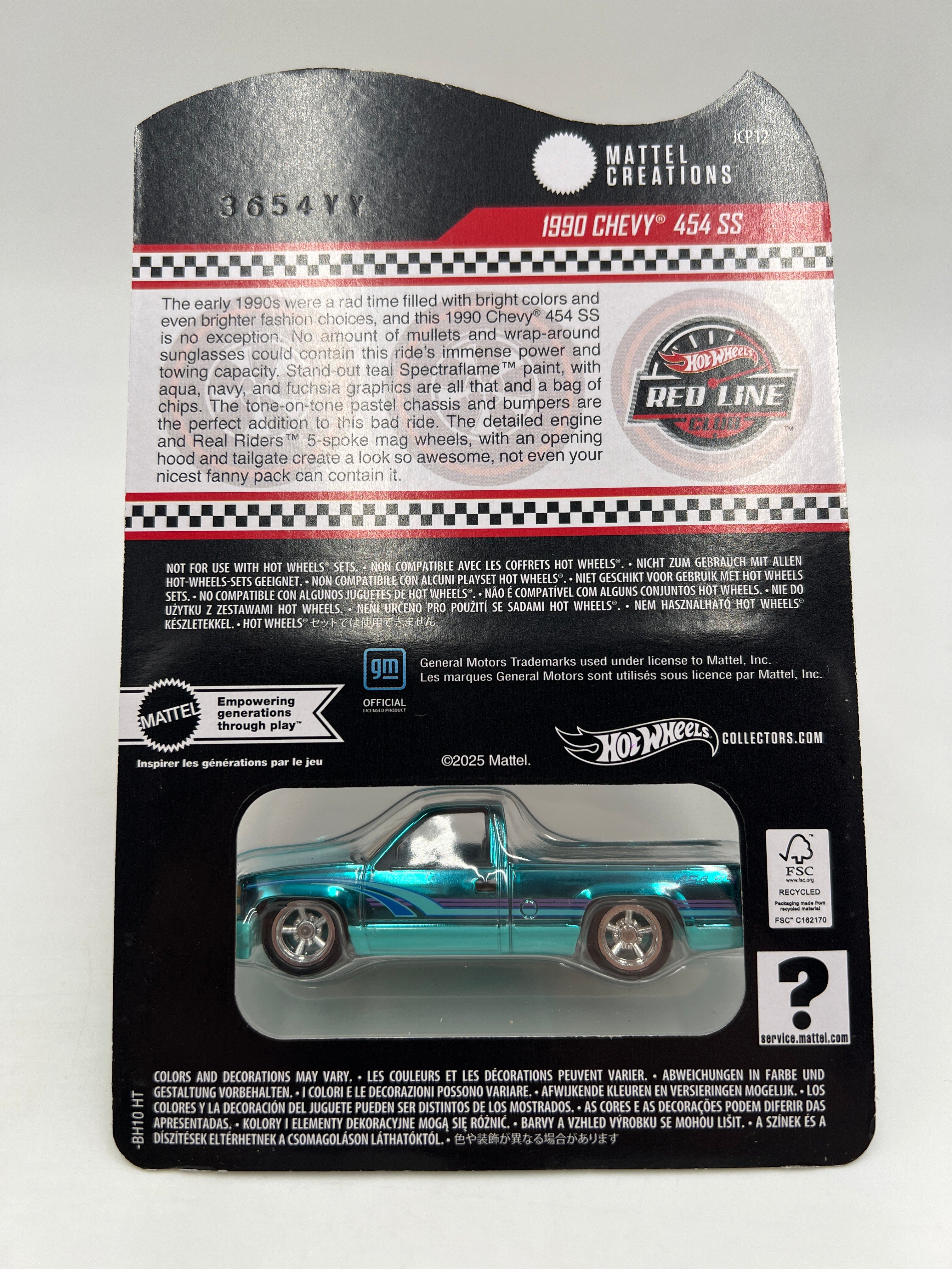 2025 Hot Wheels RLC Exclusive 1990 Chevy 454 SS Light Blue W