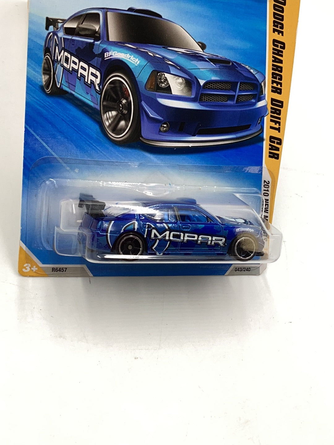 2010 Hot Wheels #43 Dodge Charger Drift Car blue 59E