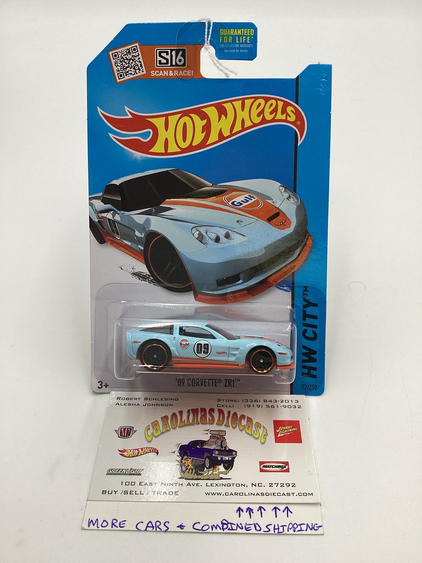 2015 Hot Wheels #12 09 Corvette ZR1 Gulf Blue 13D