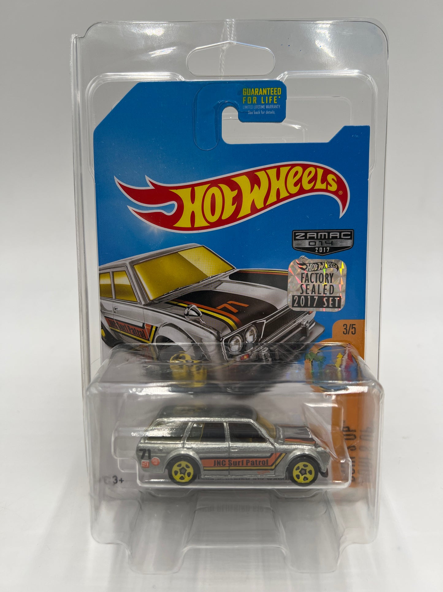 2017 Hot Wheels Walmart Exclusive Zamac 014 Factory Sealed 71 Datsun Bluebird 510 Wagon W/Protector