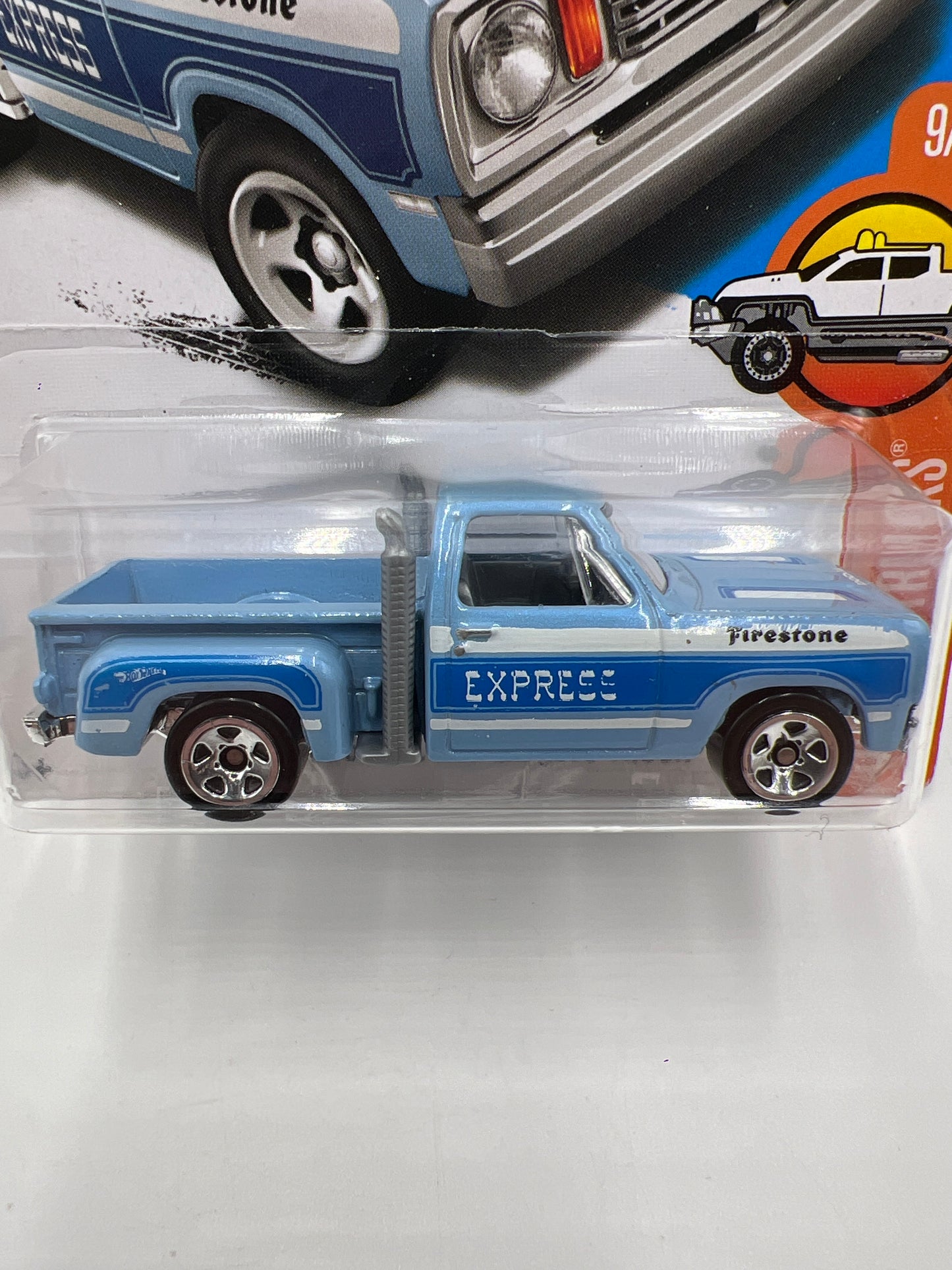 2017 Hot Wheels HW Hot Trucks #131 1978 Dodge Lil Red Express Truck Light Blue Month Card 41E
