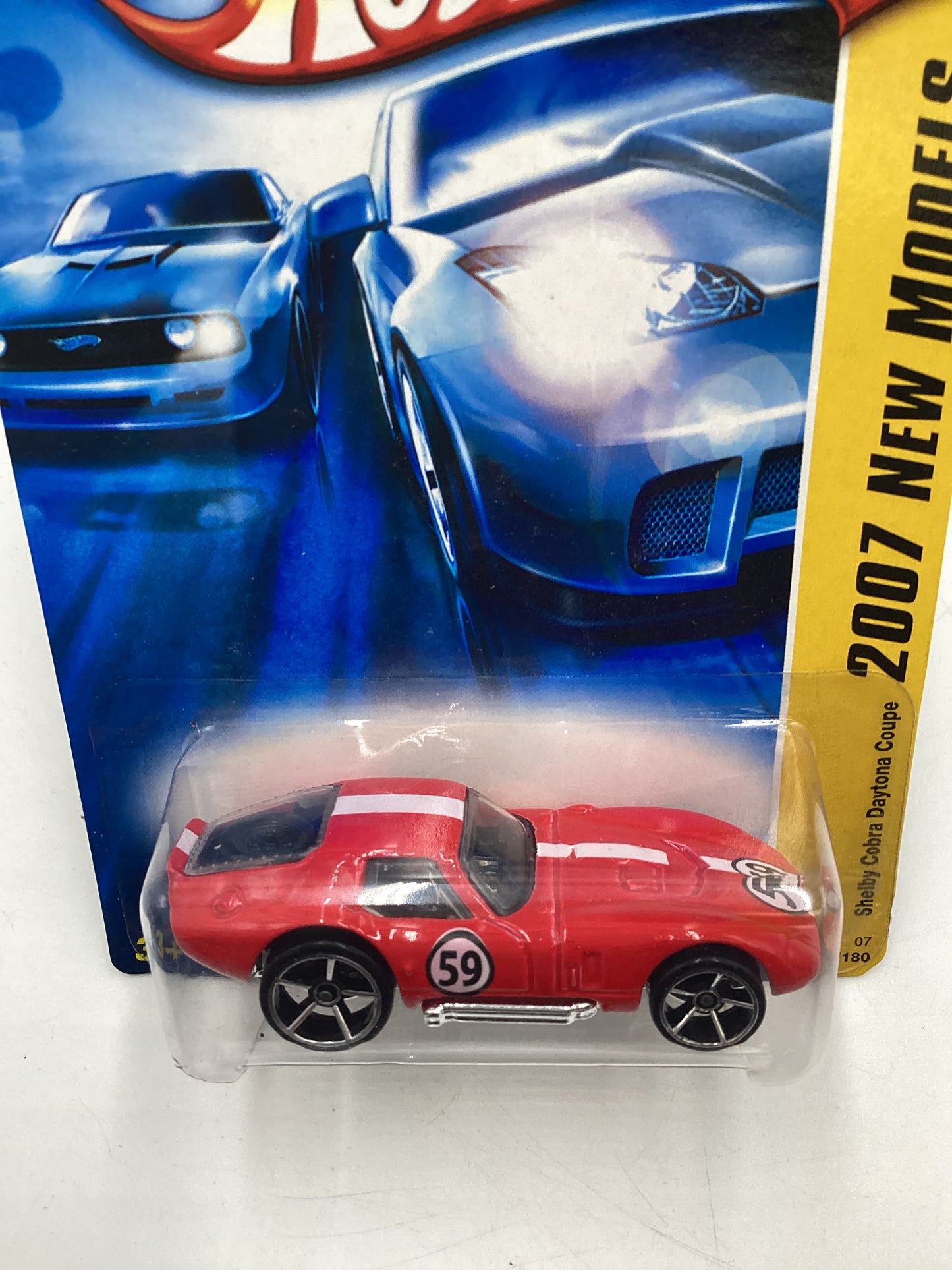 2007 Hot Wheels New Models #6 Shelby Cobra Daytona Coupe Red 21A