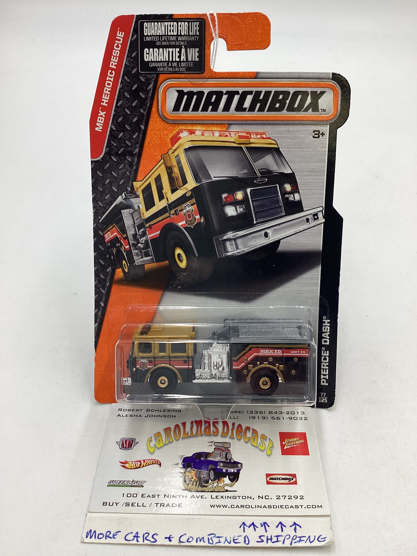 2016 MB Heroic Rescue #77 Pierce Dash Fire Truck Black 206C