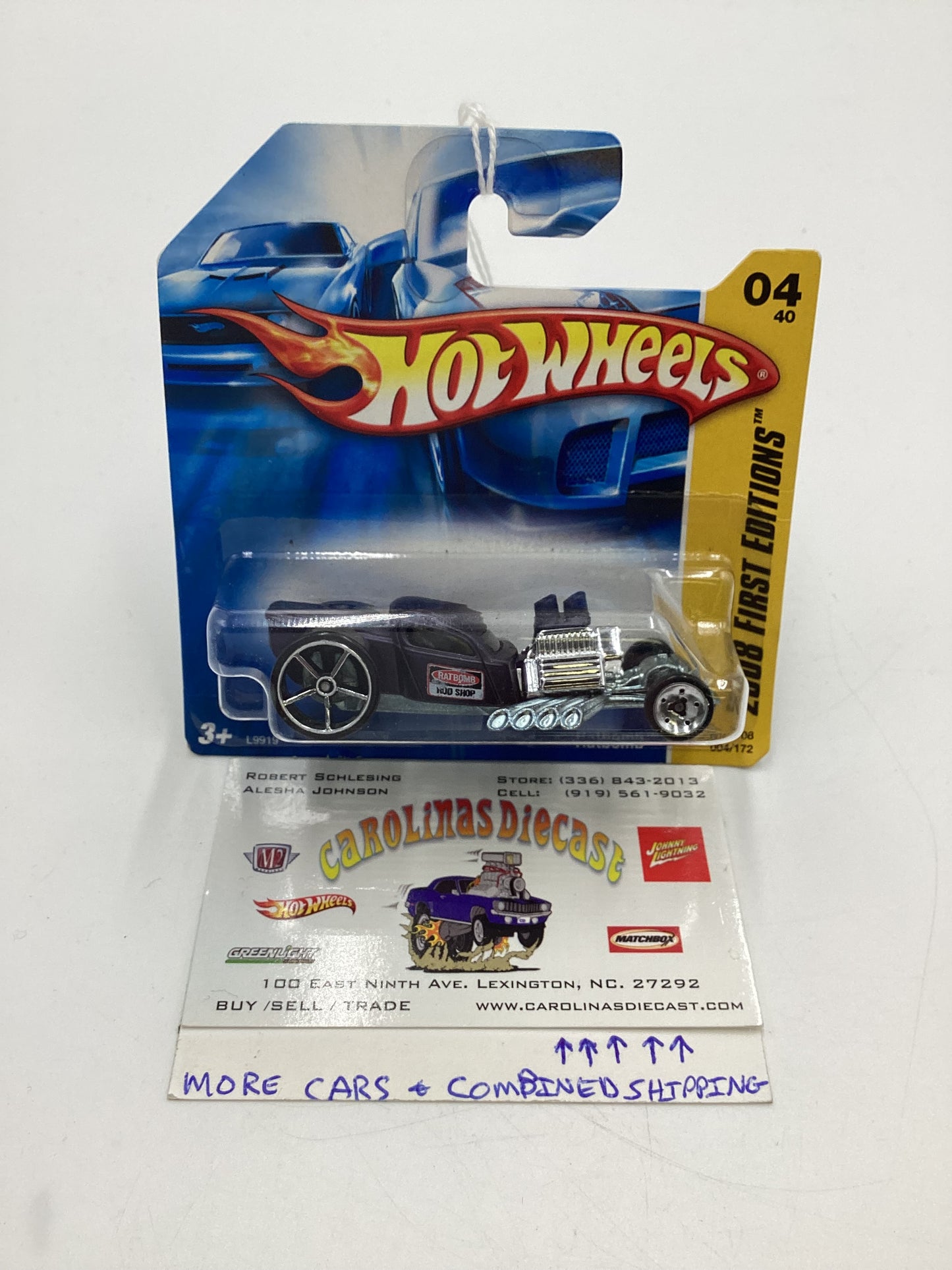 2008 Hot Wheels New Models #4 Ratbomb Satin Purple AA5