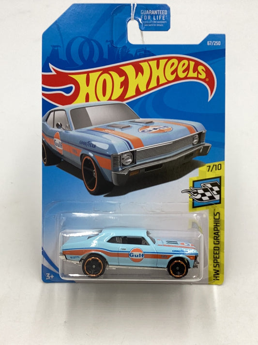 2019 Hot Wheels #67 68 Chevy Nova Gulf 16B