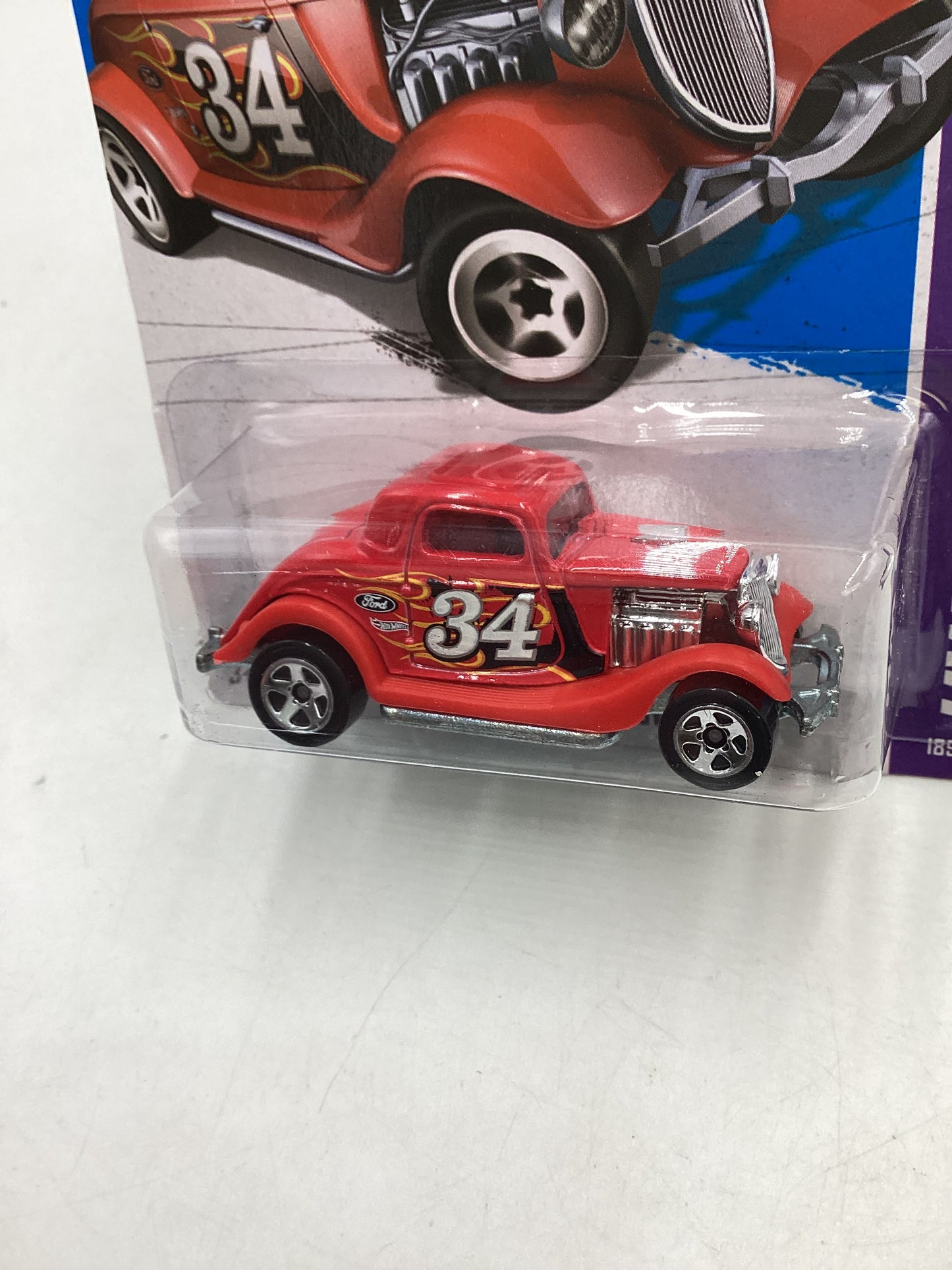 2013 Hot Wheels #189 34 Ford 3-Window Red Kmart Exclusive 237C