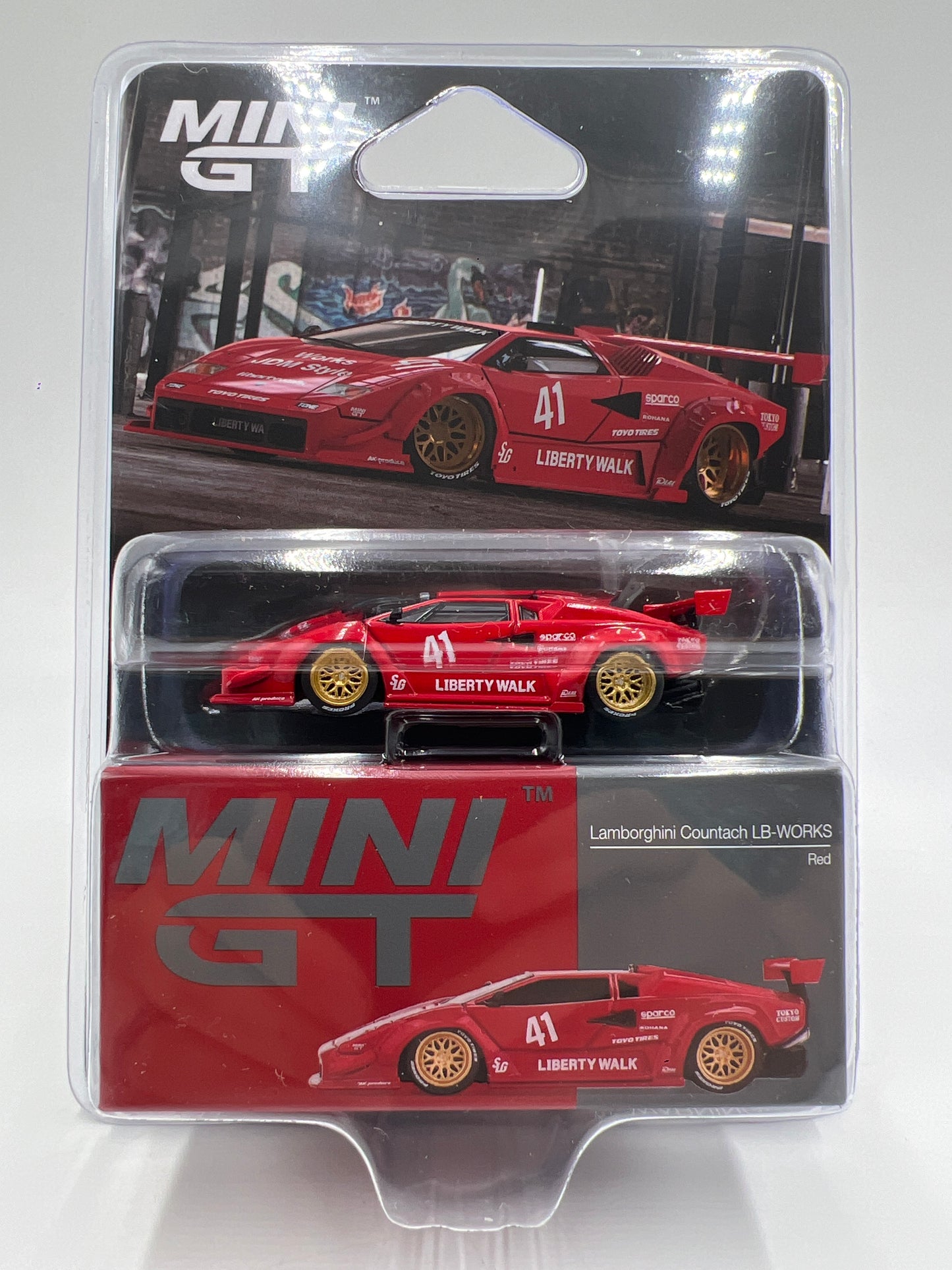 Mini GT #1100 Lamborghini Countach LB-Works Red 230F