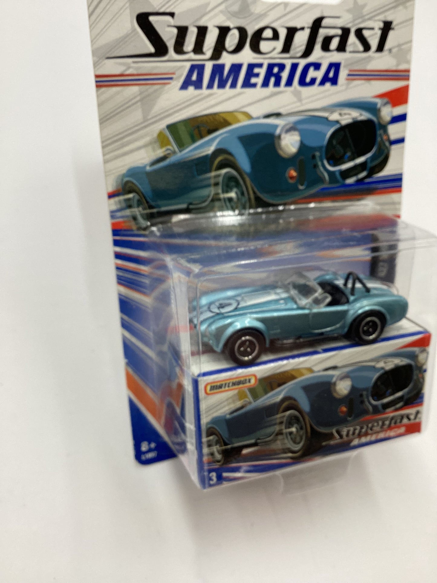 Matchbox Superfast America #3 1965 Shelby Cobra 427 S/C Light Blue