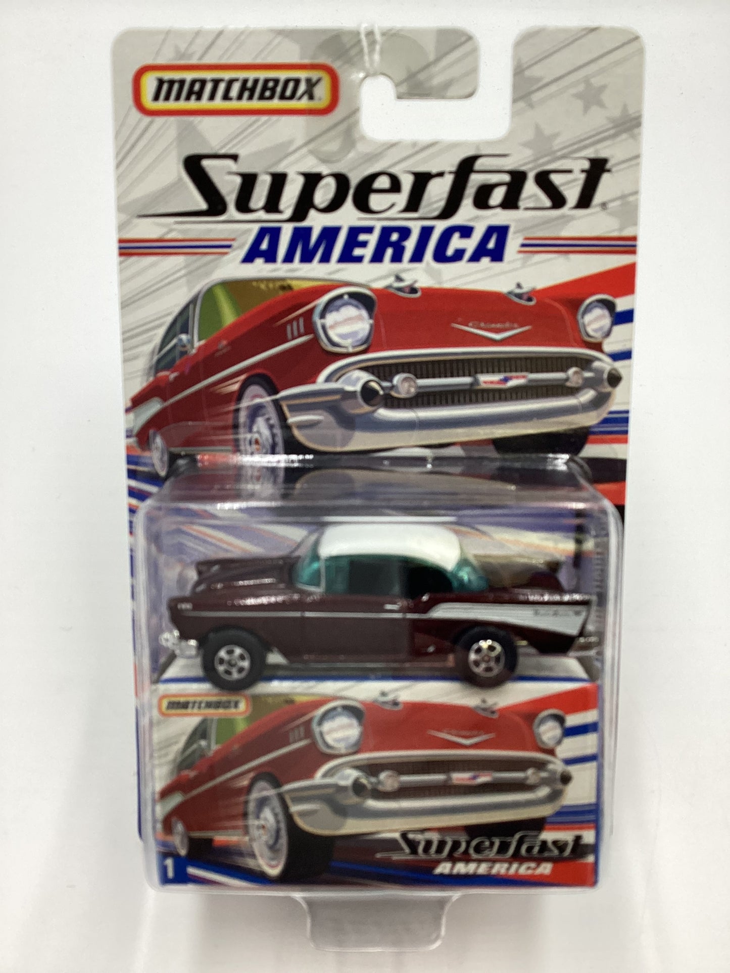 Matchbox Superfast America #1 1957 Chevy Bel Air Hard Top 174F