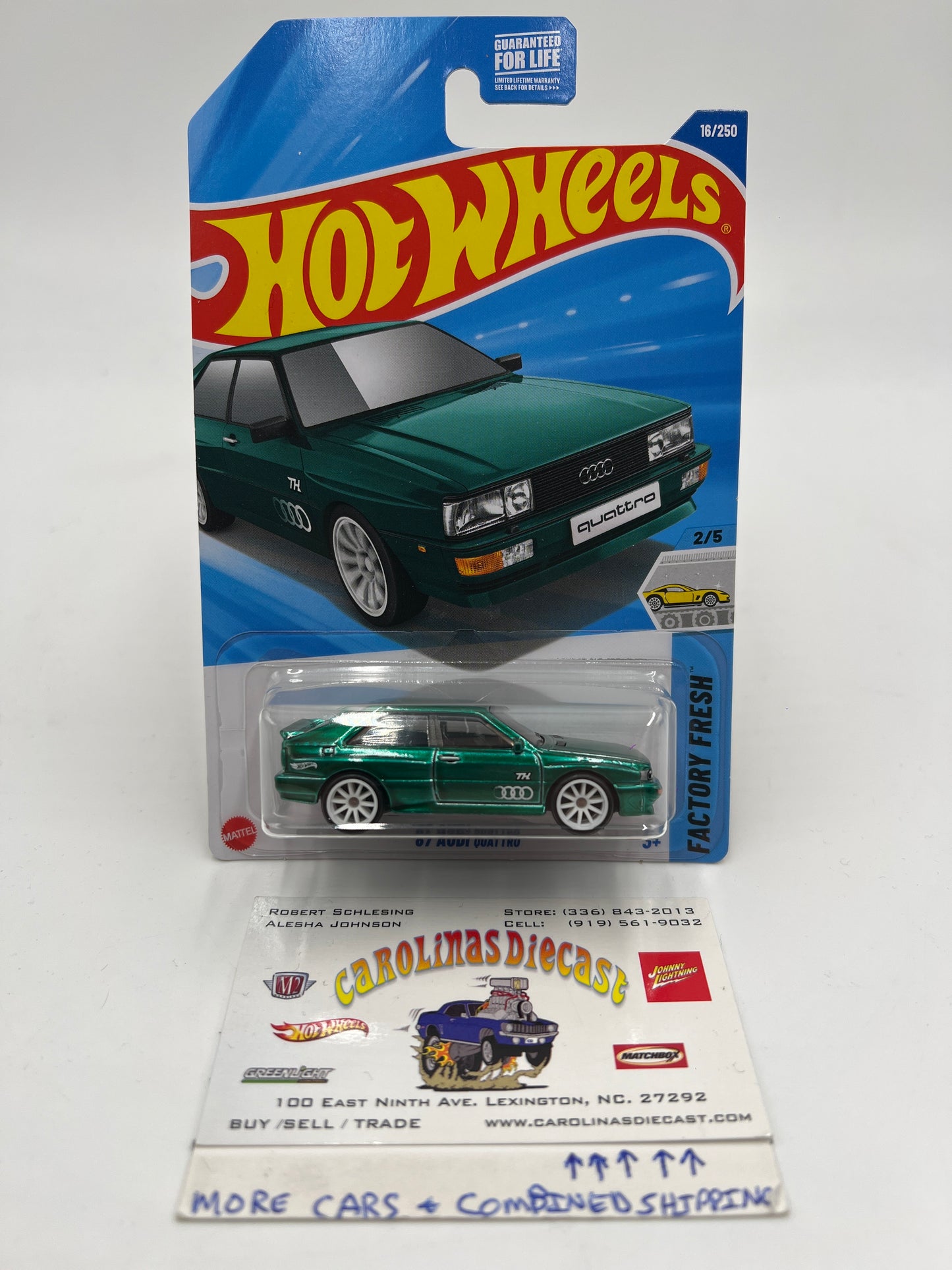 2025 Hot Wheels A Case Super Treasure Hunt #16 87 Audi Quattro Green W/Protector