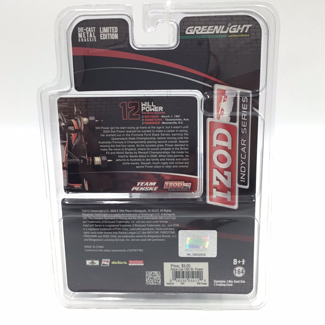 Greenlight Izod IndyCar Series #12 Will Power 1/64