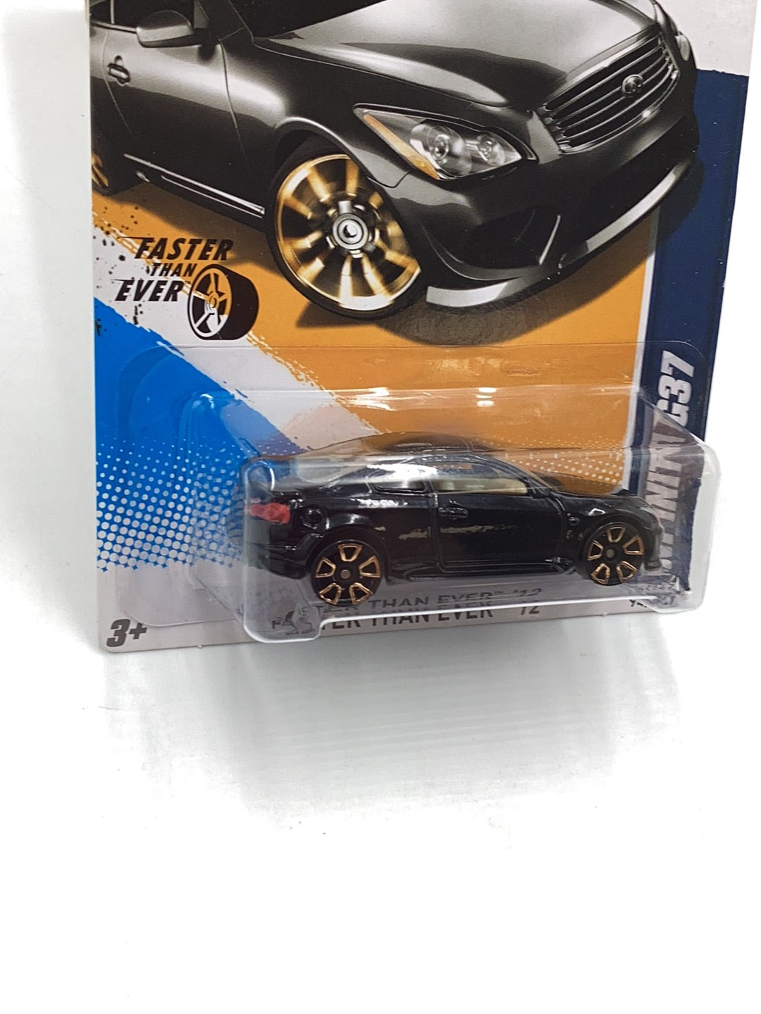 2012 Hot Wheels #94 Infiniti G37 Faster than ever FTE2s Black with
