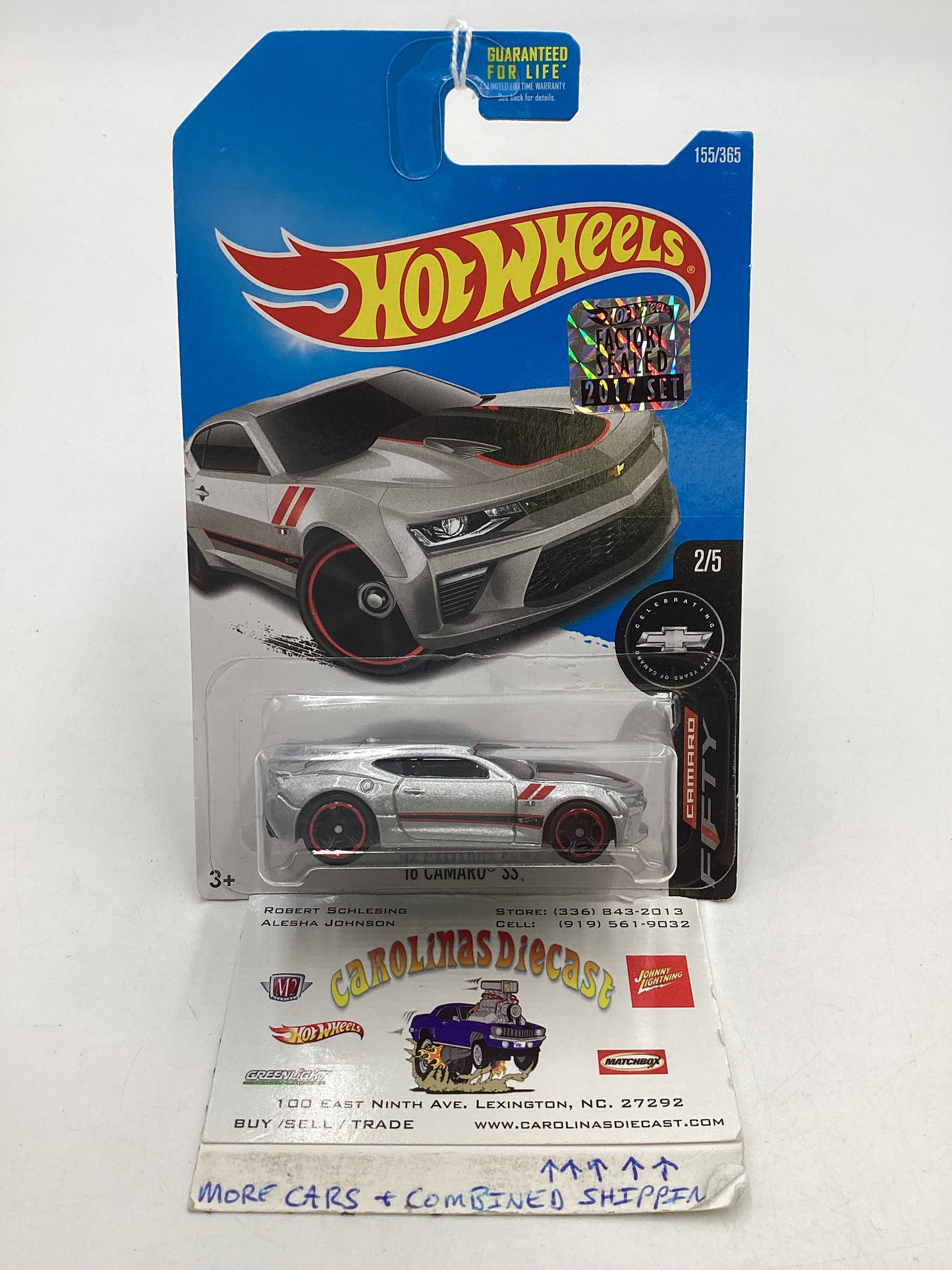 2017 Hot wheels #155 Factory Sealed Silver 16 Camaro SS 4B