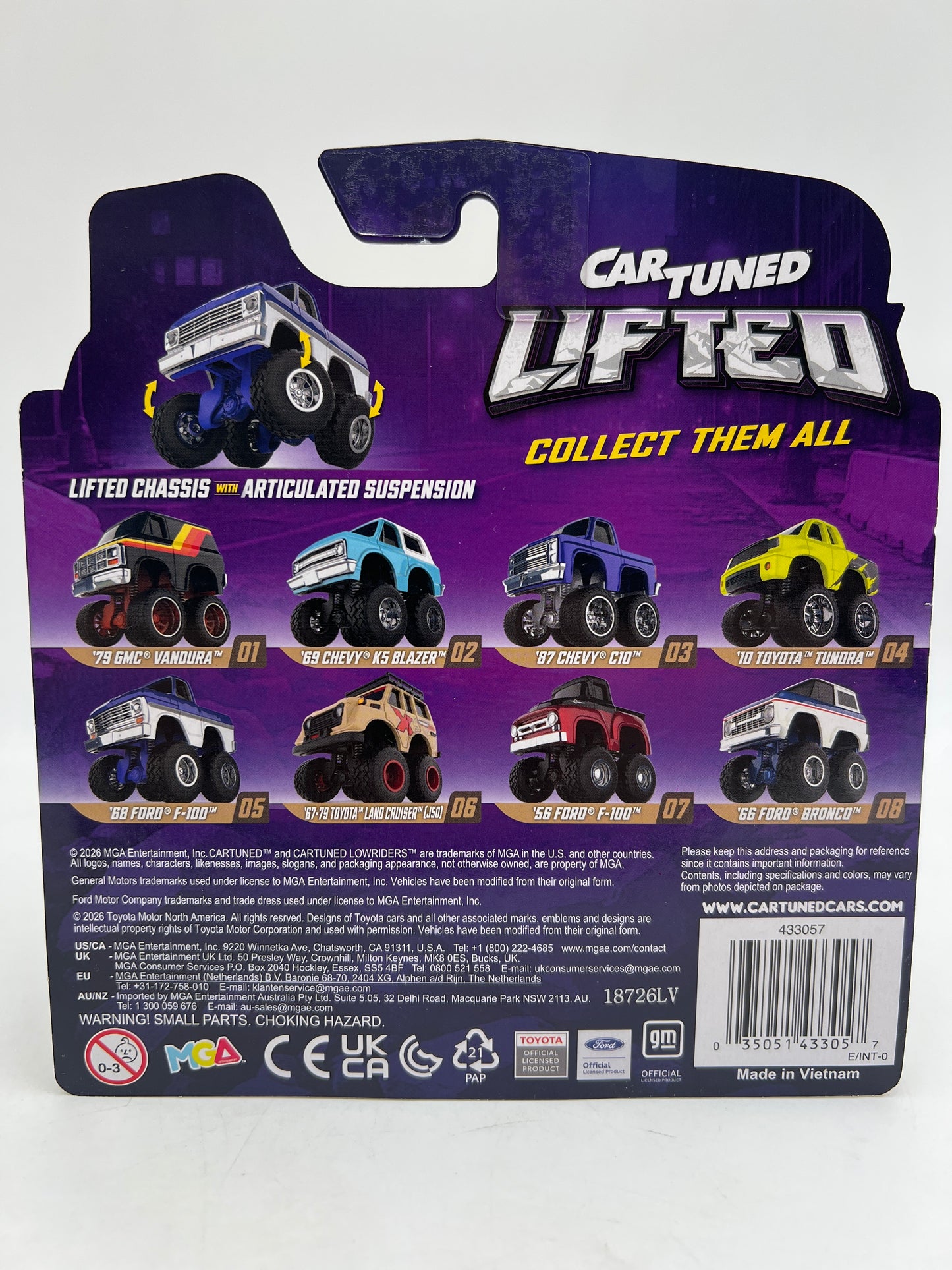 MGA Car Tuned Target Exclusive Lifted Series 1 #5 68 Ford F-100 Blue/White