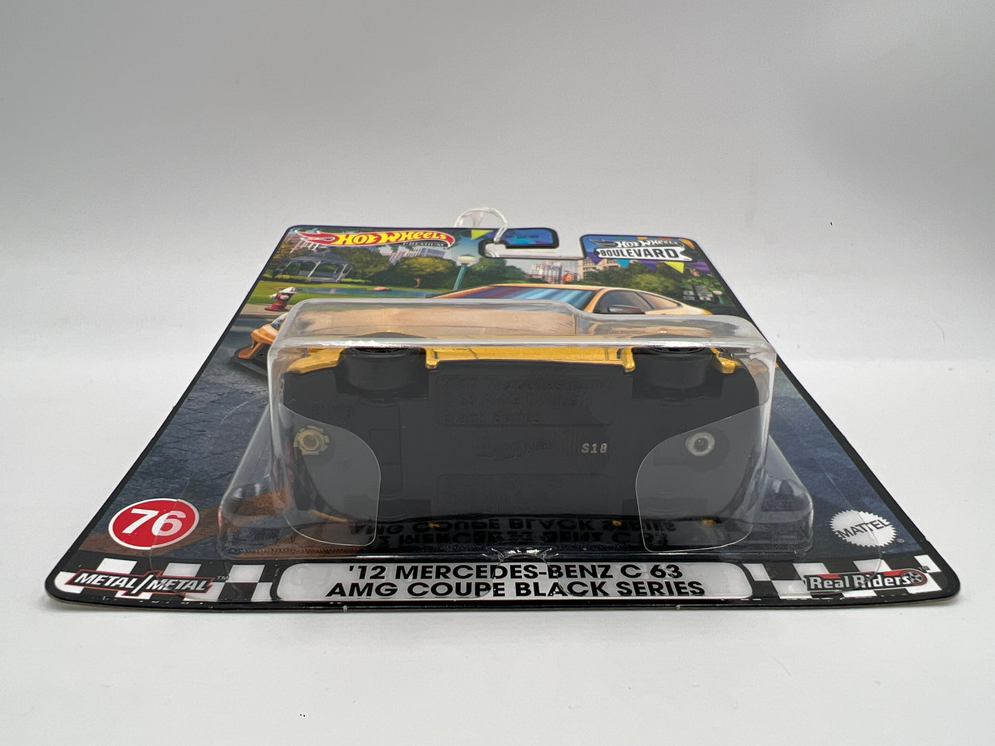 Hot Wheels Premium Boulevard #76 12 Mercedes-Benz C 63 AMG Coupe Black Series Yellow