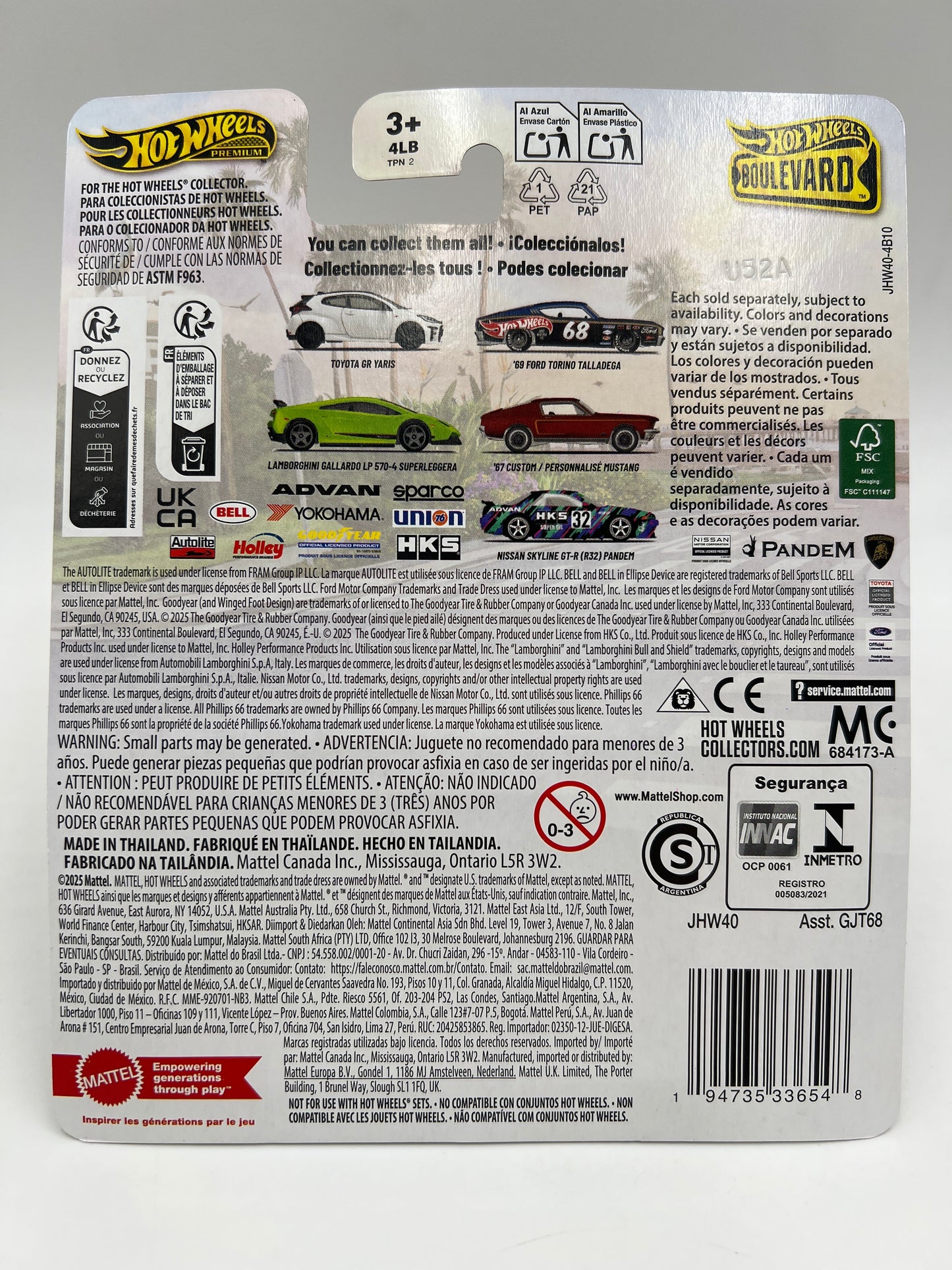 Hot Wheels Premium Boulevard #149 67 Custom Mustang Red 264C